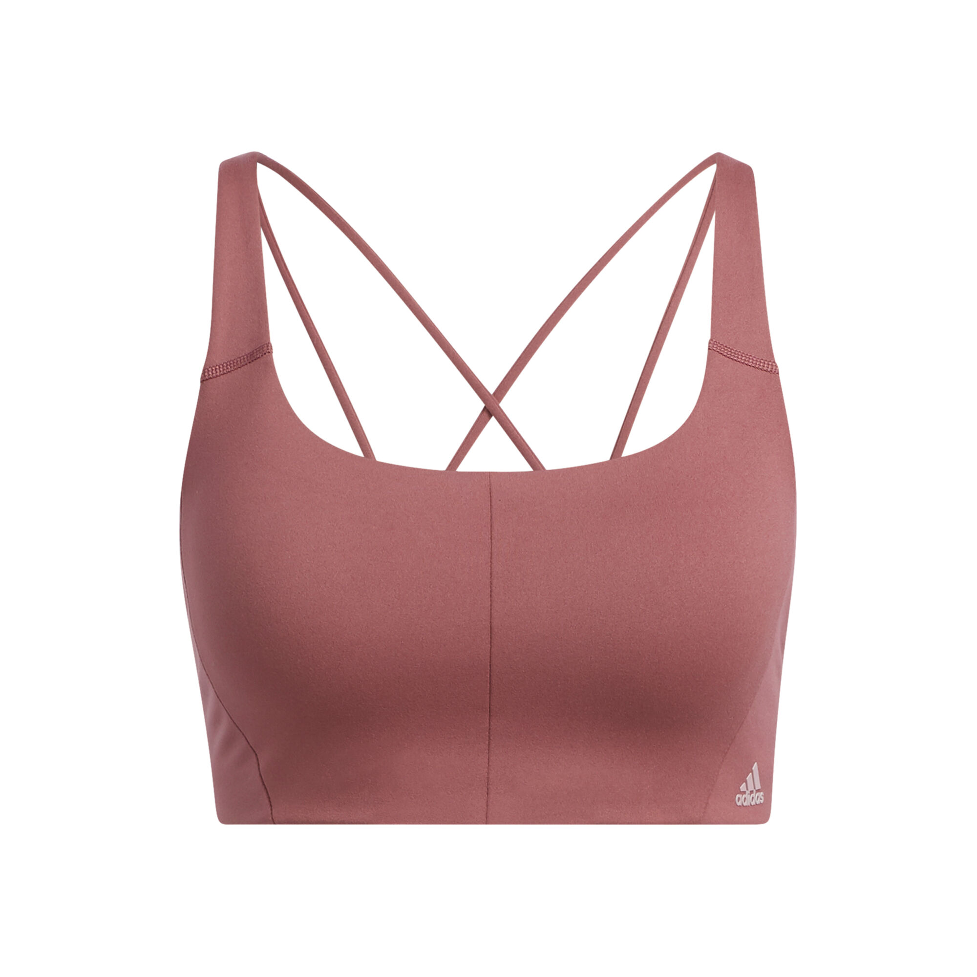 Buy adidas Velcro Studio Mid Stripes Sports Bras Women Red online