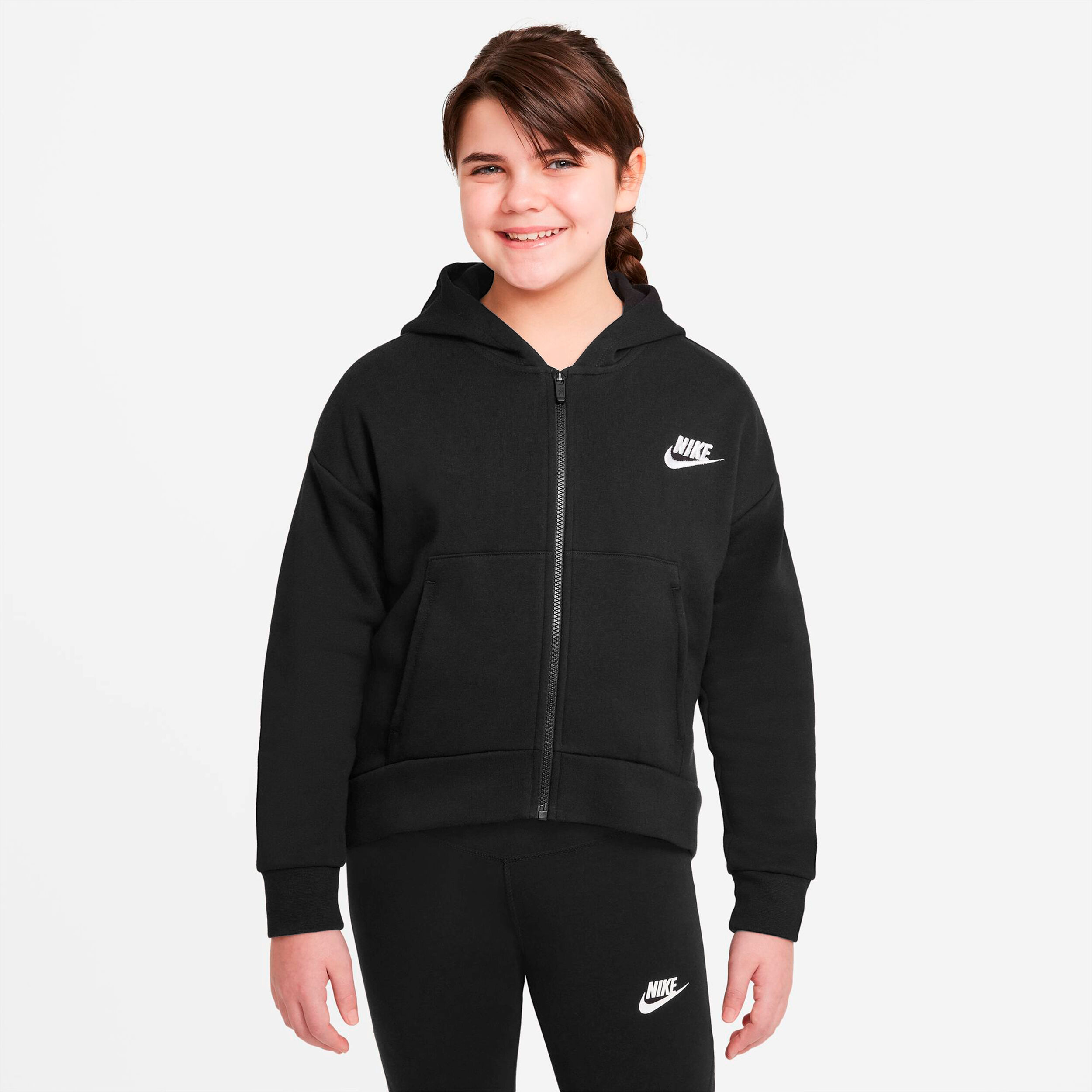 Girls nike zip hoodie hotsell