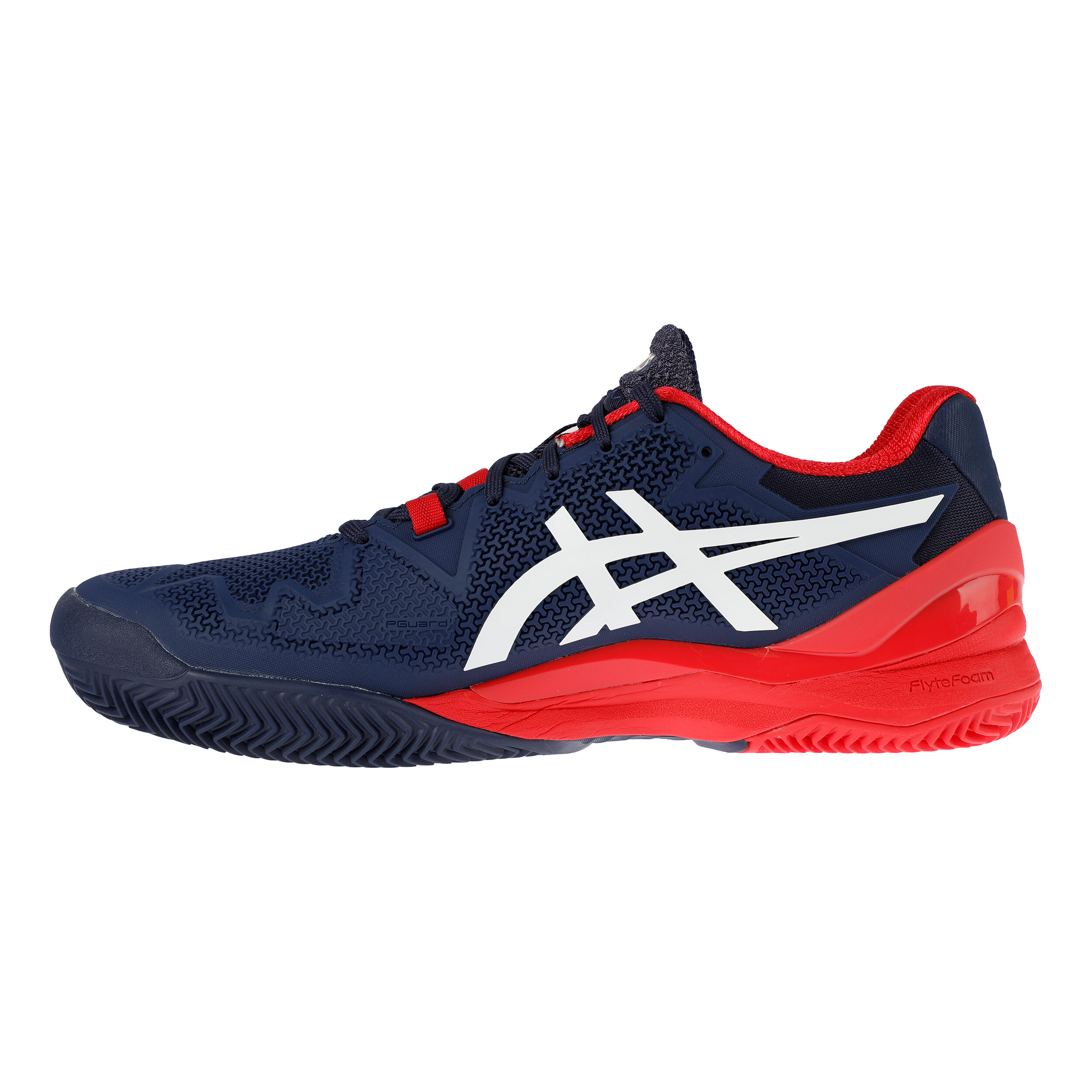 Gel Resolution 8 Clay Court Shoe Men Dark Blue Red