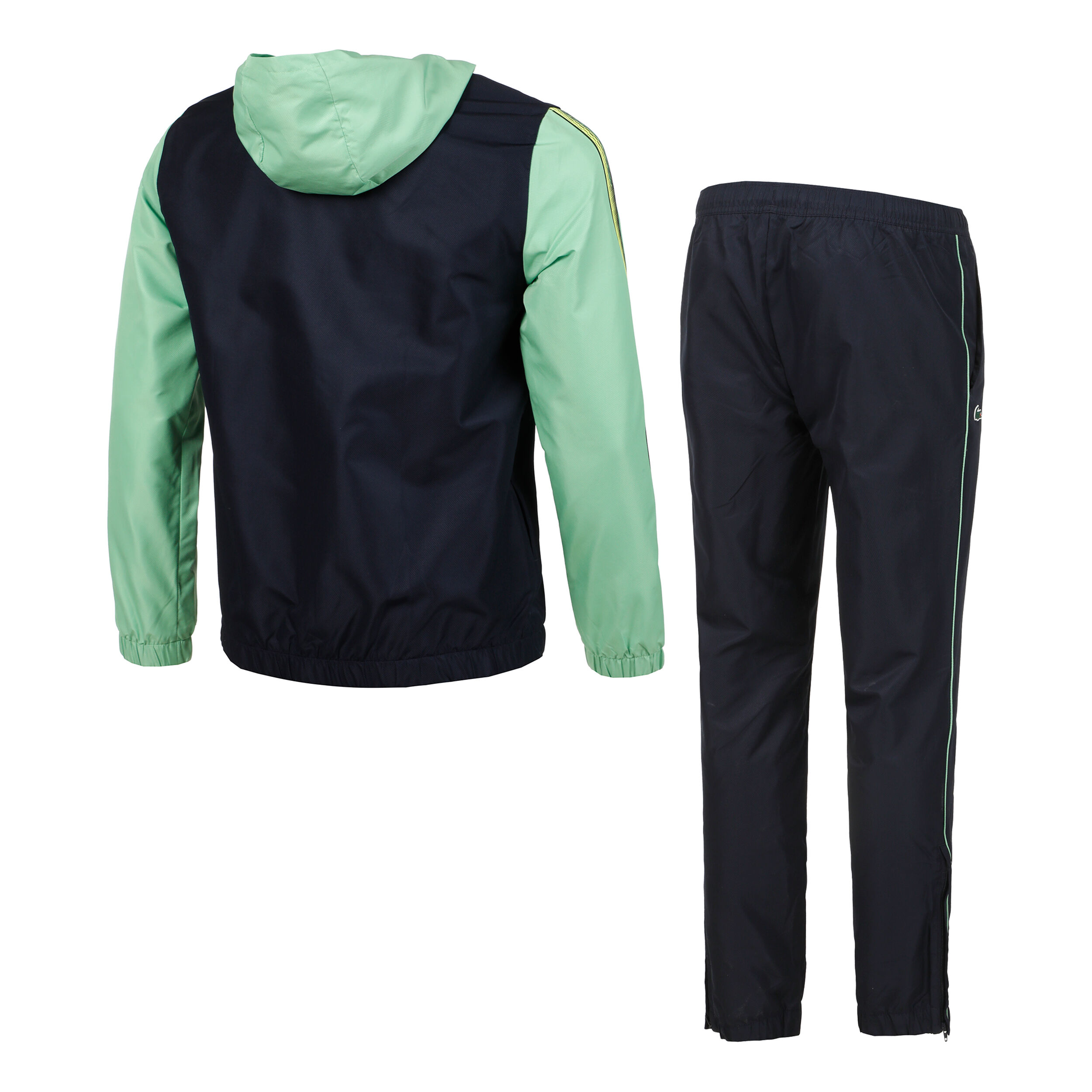 Blue and green tracksuit top