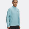 Tech Textured Half-Zip Long Sleeve Men-Blue