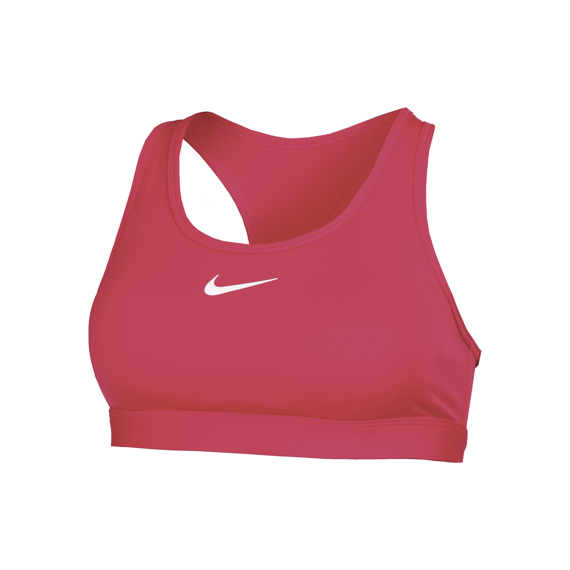 Nike Swoosh Dri-FIT Women's Sports Bra - Lt Fusion Red/White