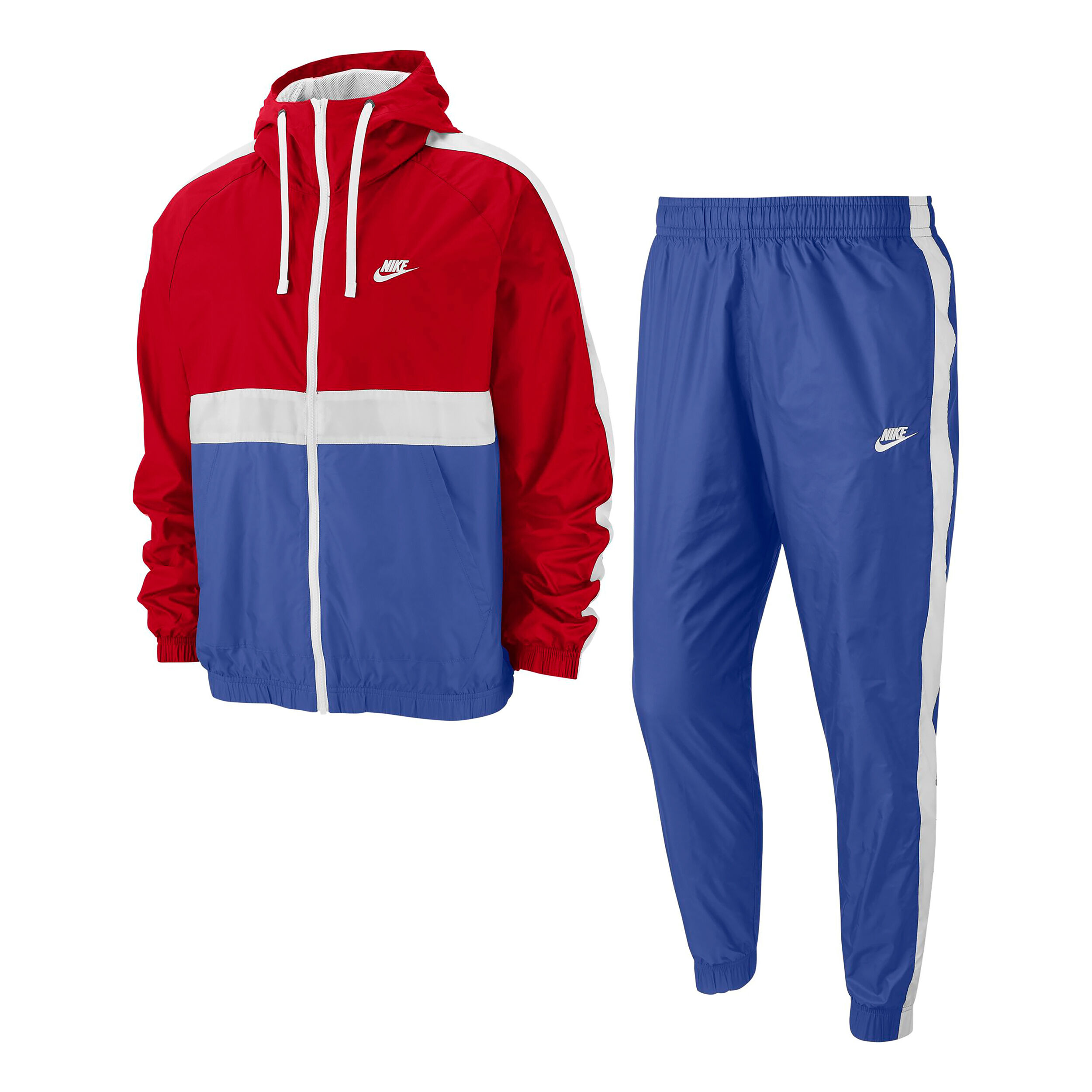 Sportswear Woven Tracksuit Men Blue Red