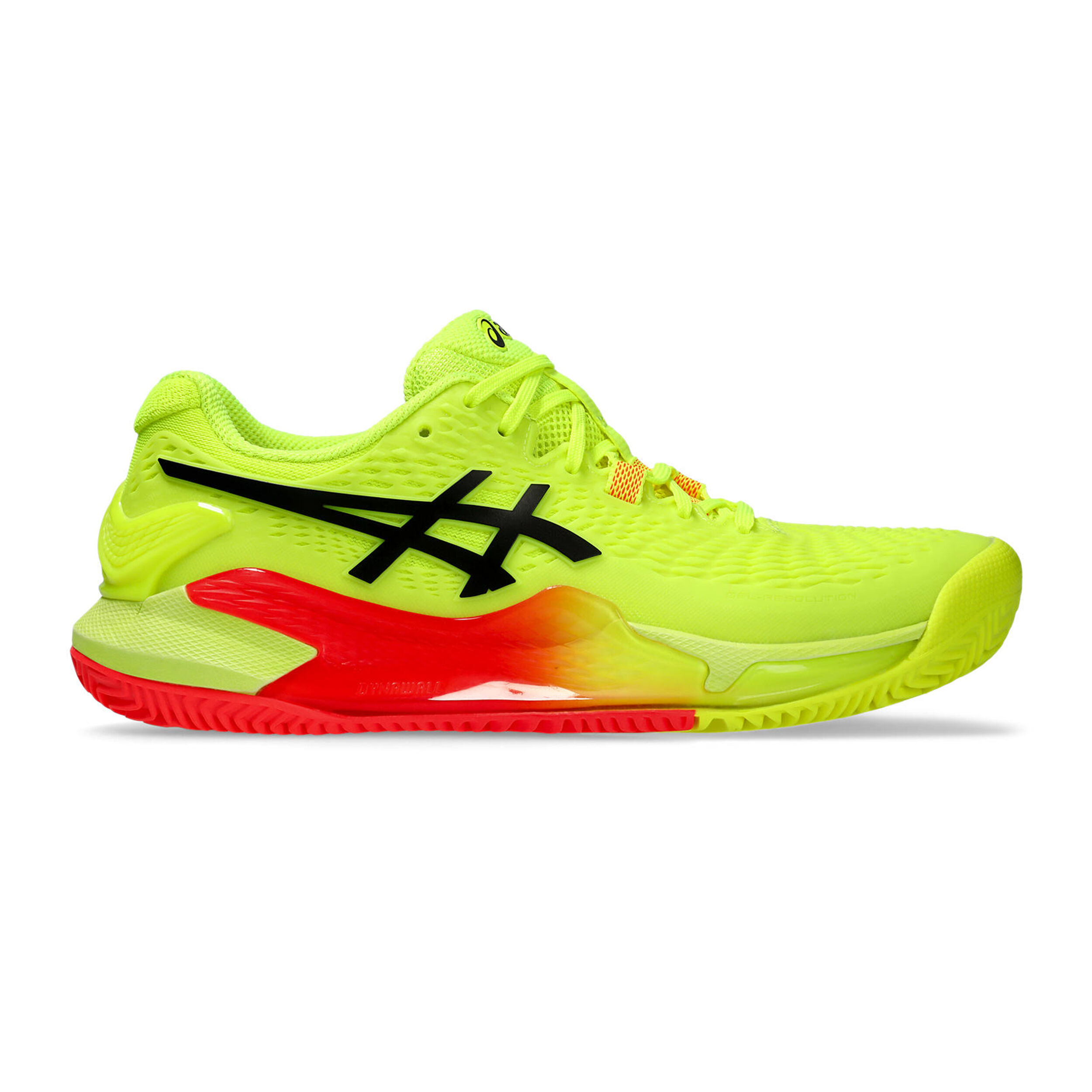 Gel Resolution 9 Clay Court Shoe Women Neon Yellow Neon Orange