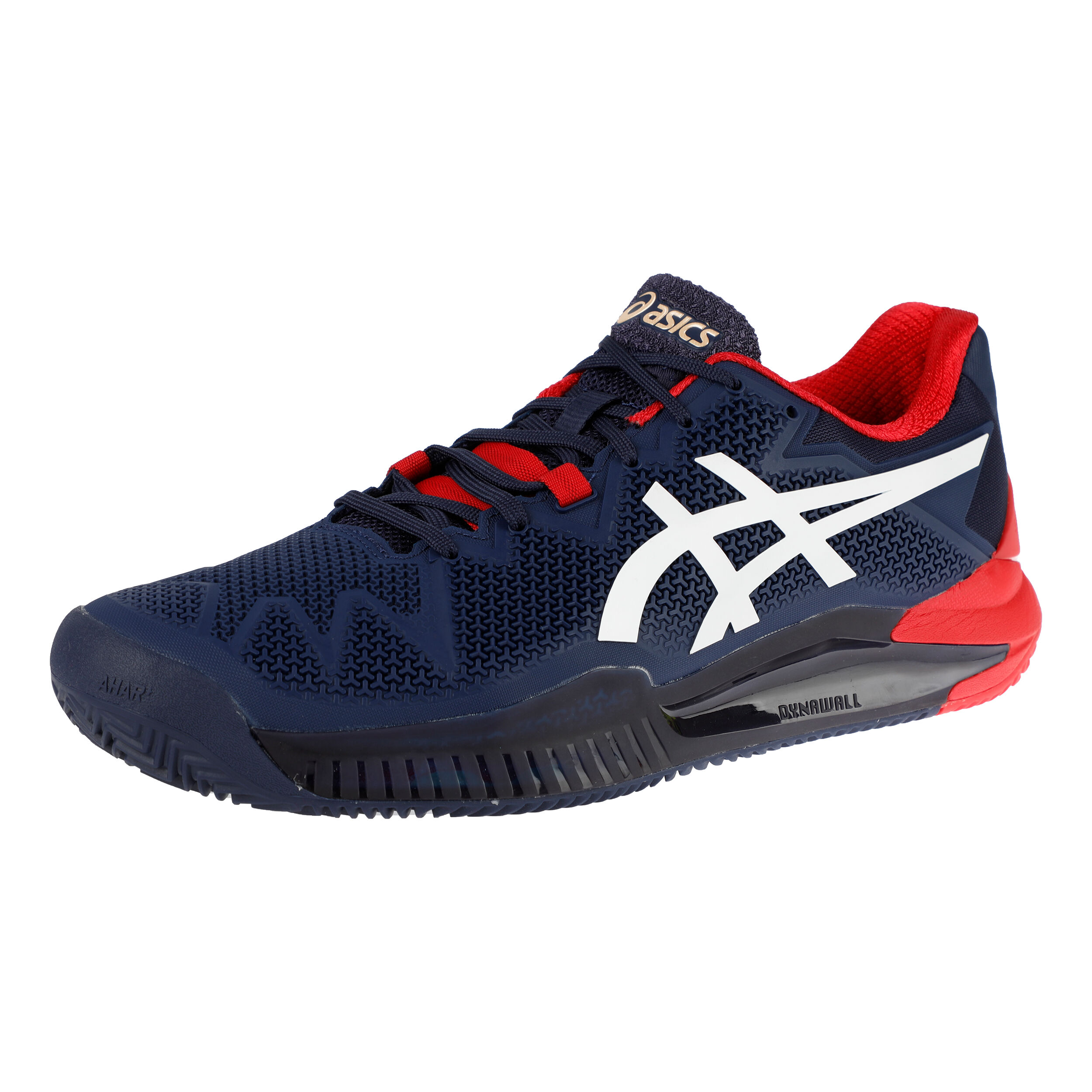 Gel Resolution 8 Clay Court Shoe Men Dark Blue Red