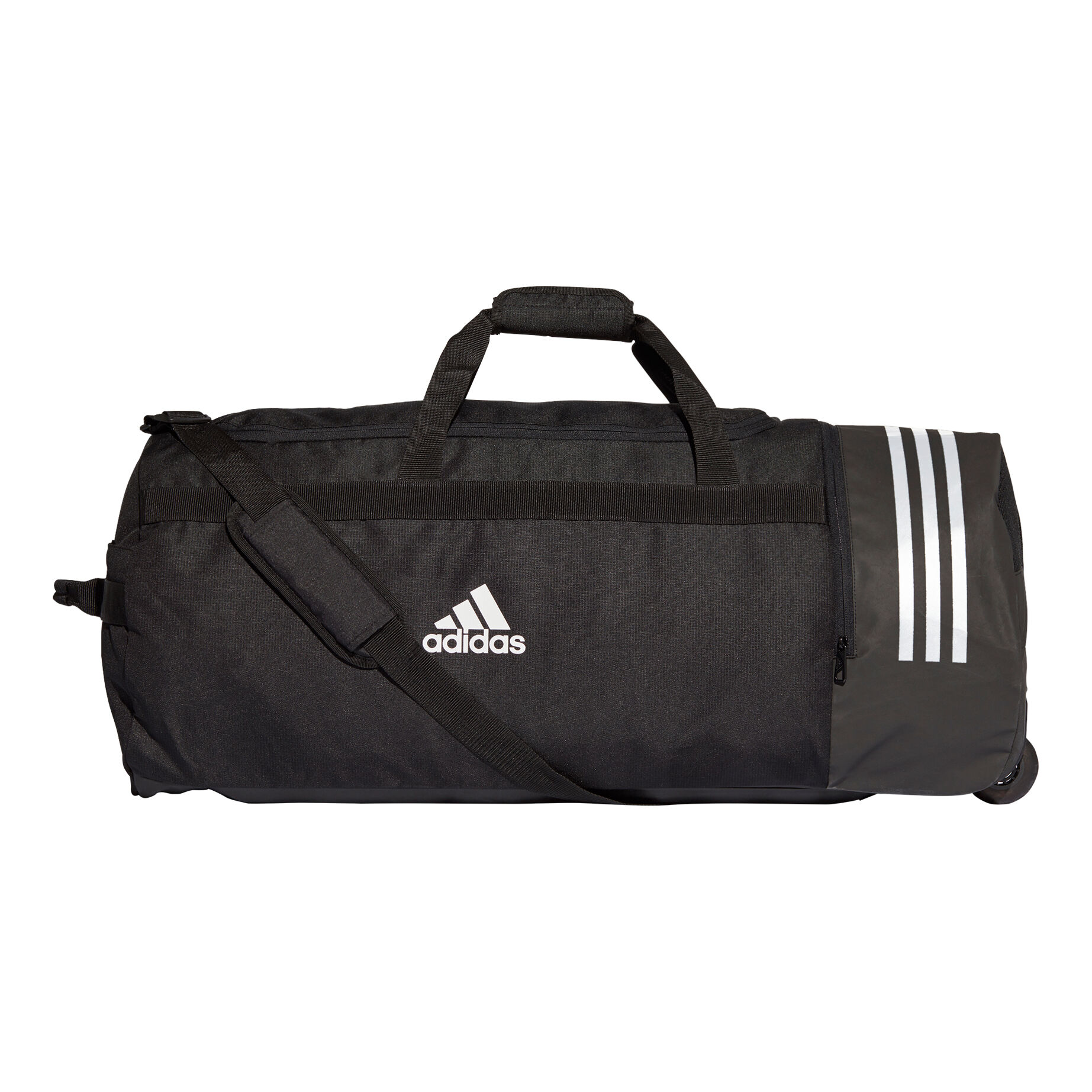 Buy adidas 3 Stripes Performance Duffel XL With Wheels Sports Bag Black White online Tennis Point UK