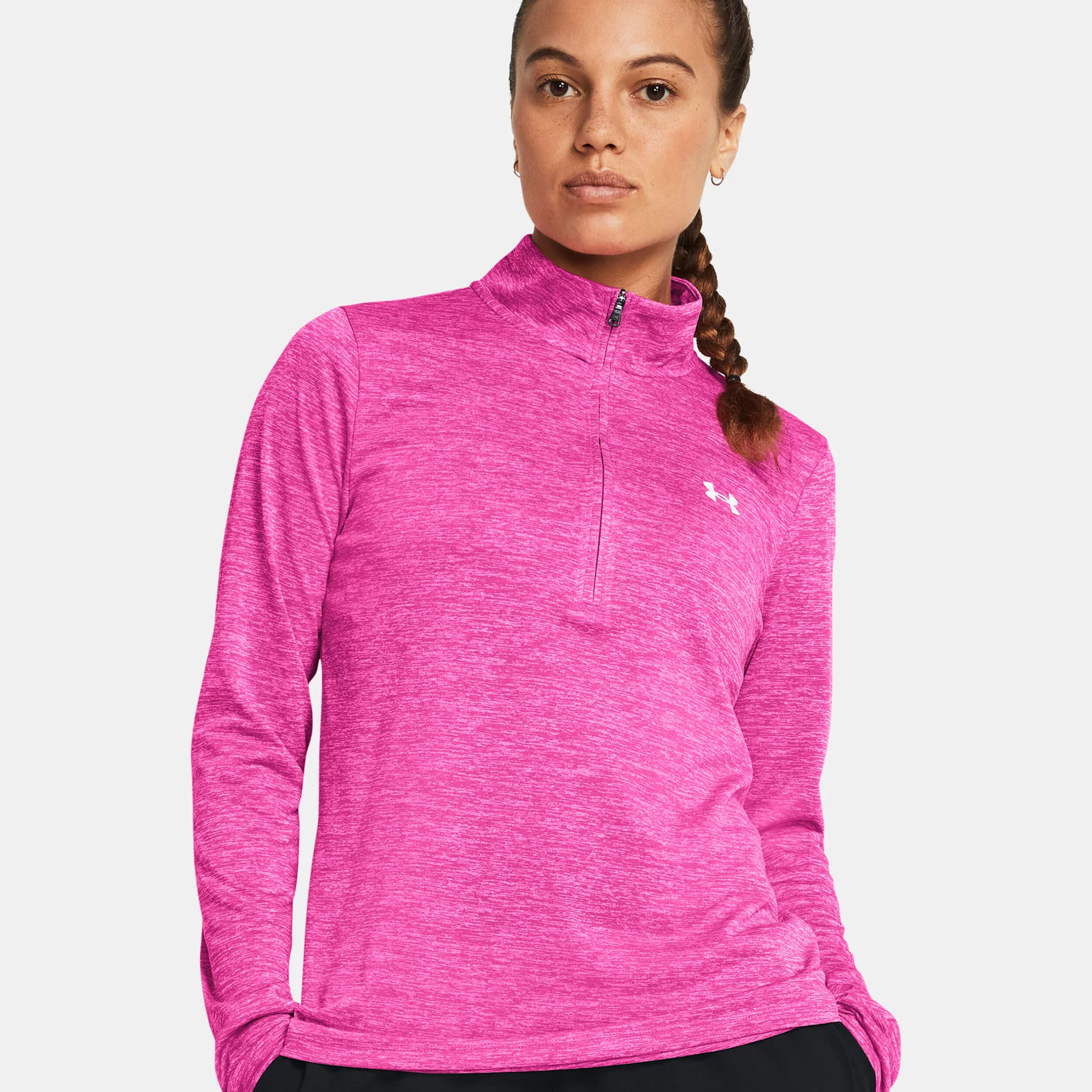 Under armour pink long sleeve best sale
