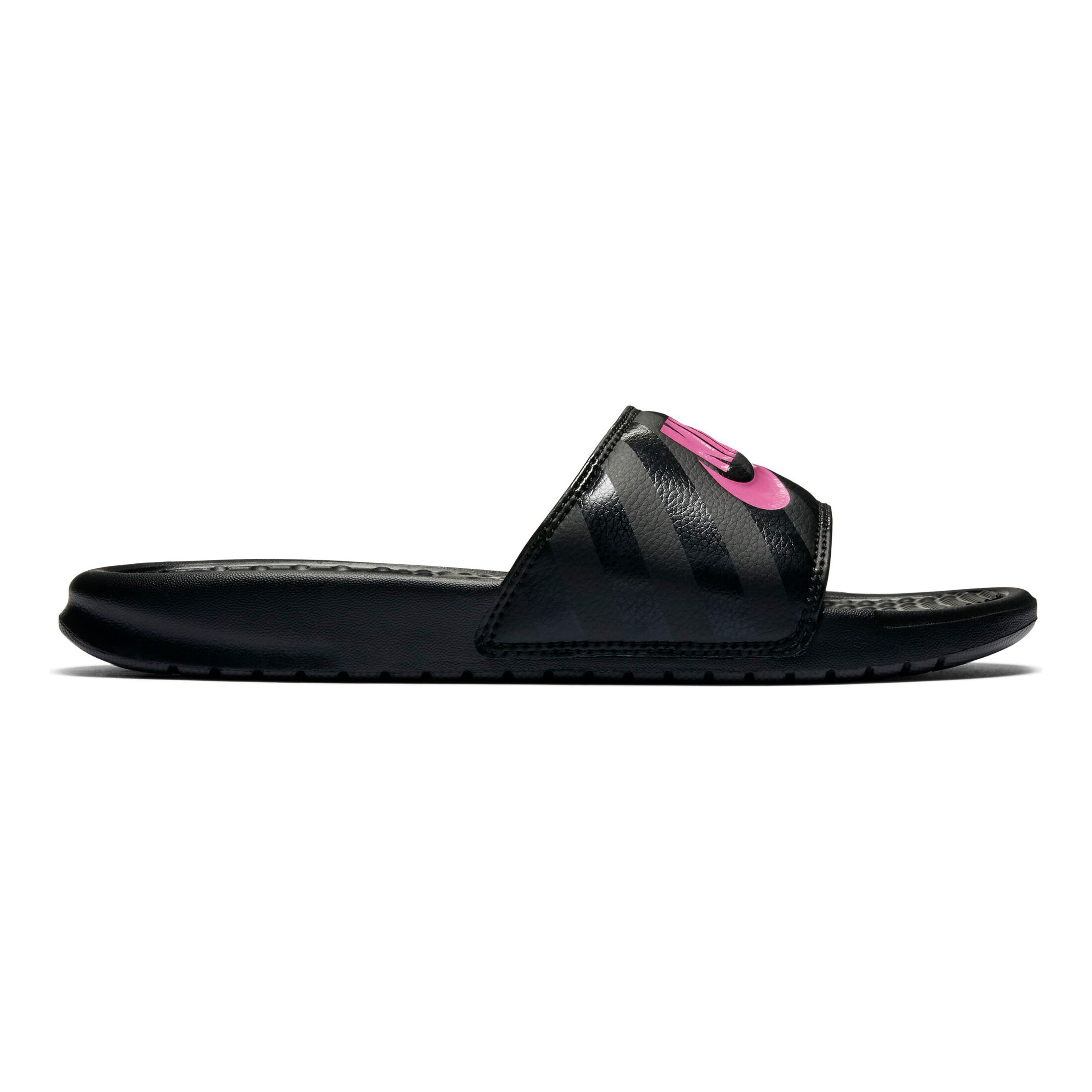 Nike benassi black pink deals