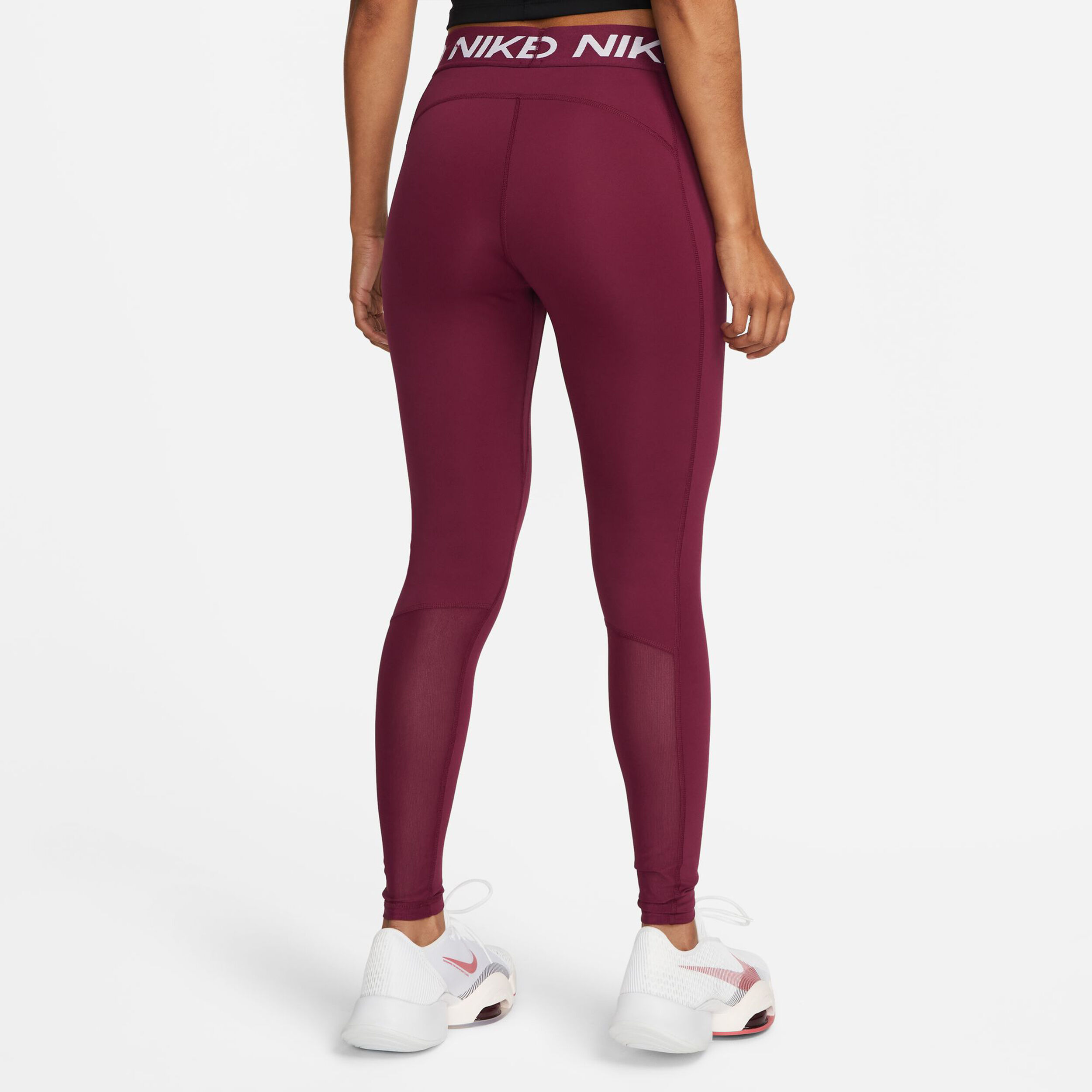 Burgundy nike top pro leggings