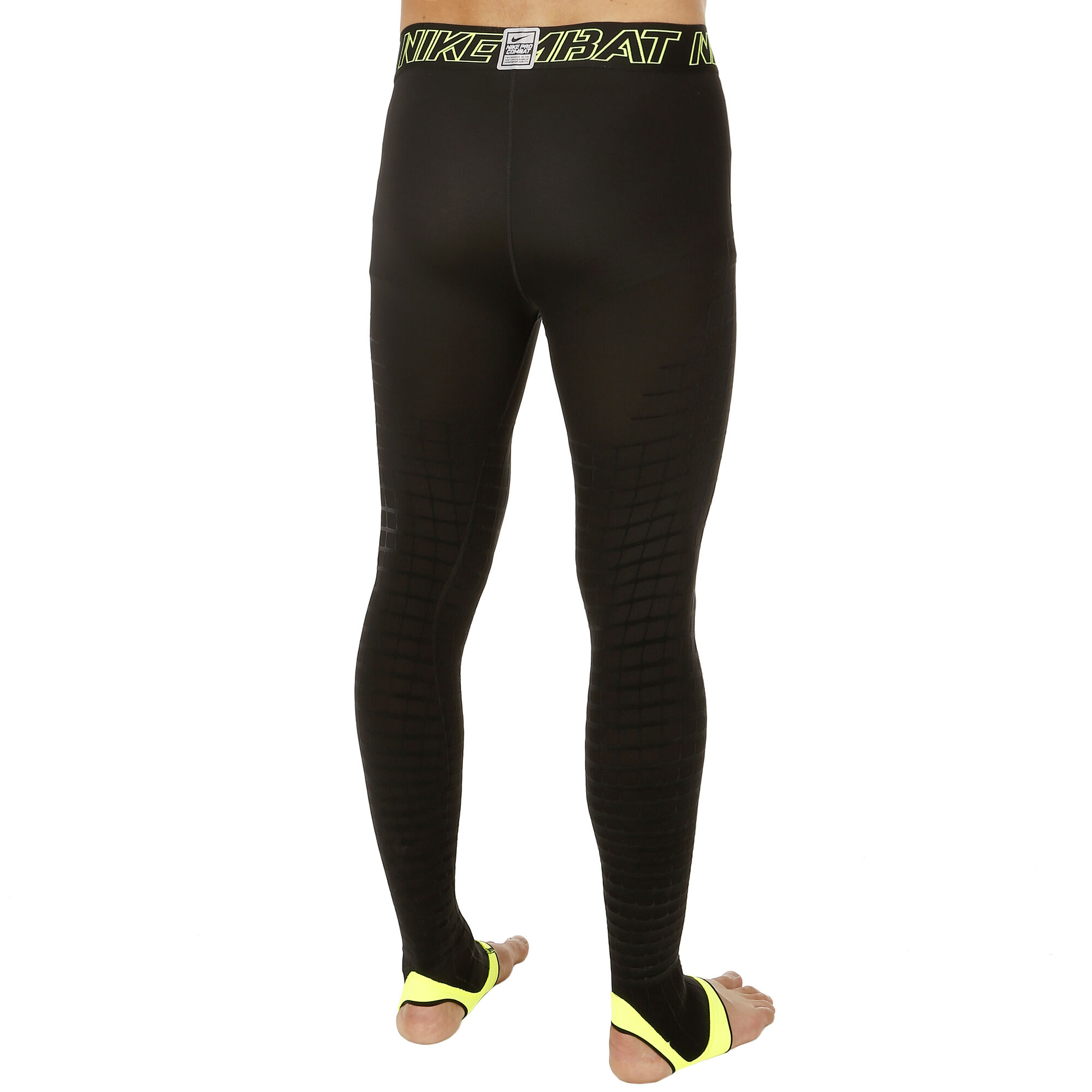 Pro Dry Fit Combat Recovery Hyper Running Pants Men - Black, Neon Yellow