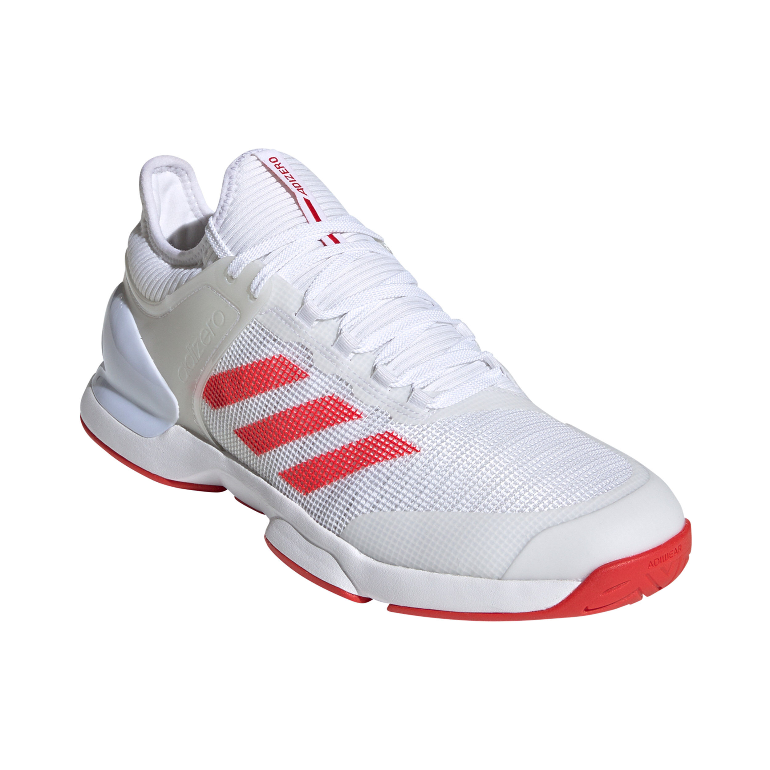 Men's adizero ubersonic 2 tennis hot sale shoes white and active red