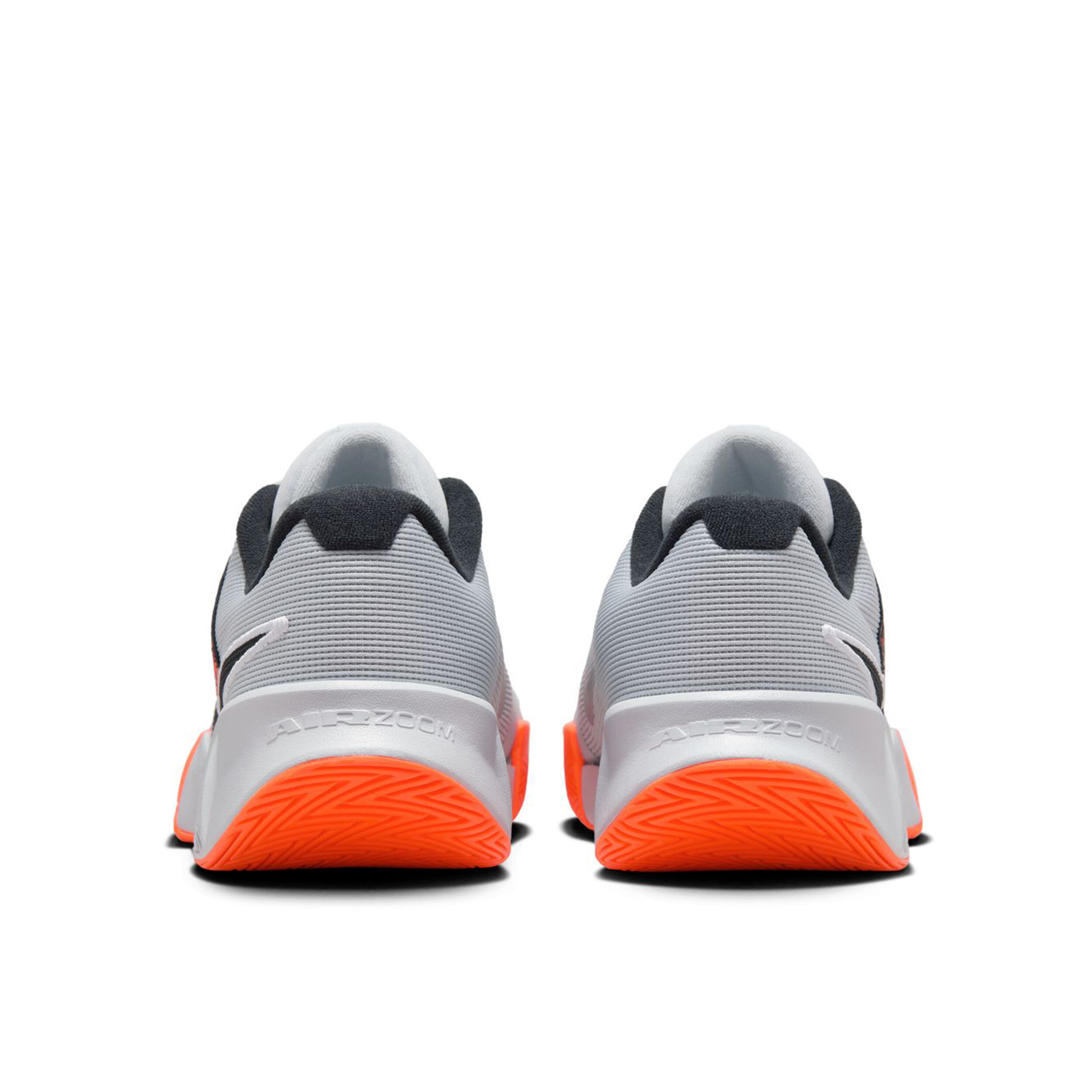 Orange and gray nike shoes top