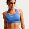Swoosh Medium Sports bras Women-blue, white