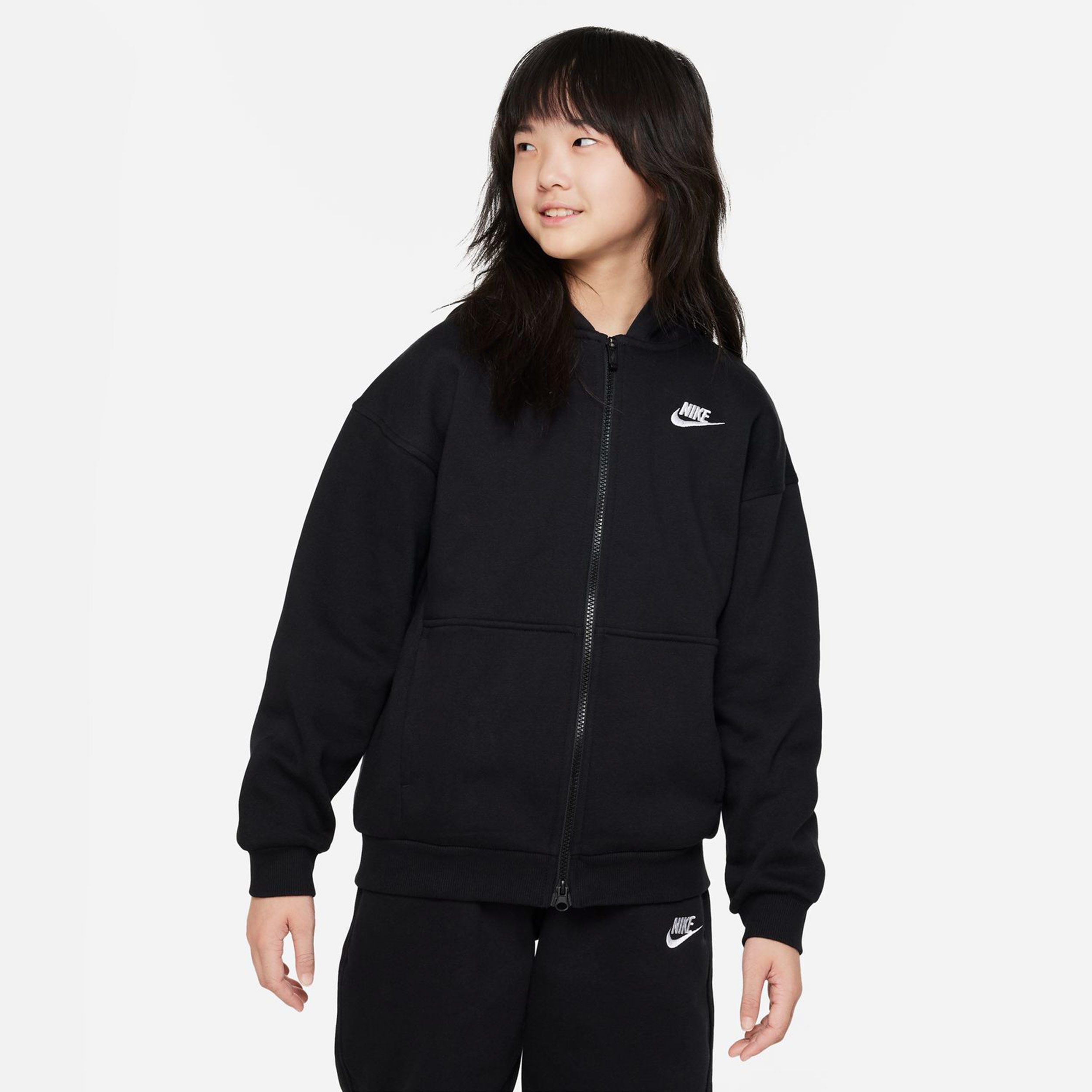 Nike black hoodie girls shop