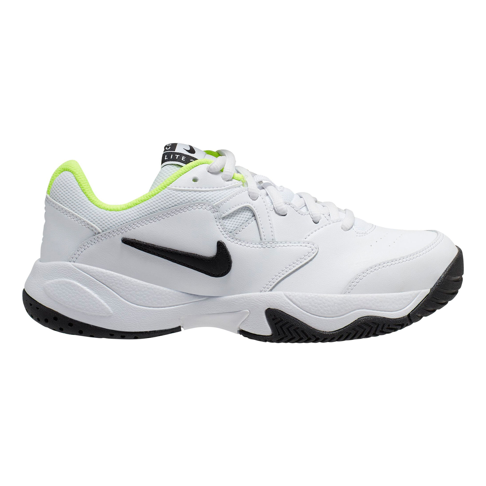 Buy Nike Court Lite 2 Hard Court Shoe Kids White Neon Green online