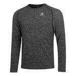 Odlo Clothing Odlo Crew Neck Essential Seamless Long Sleeve Men-Grey