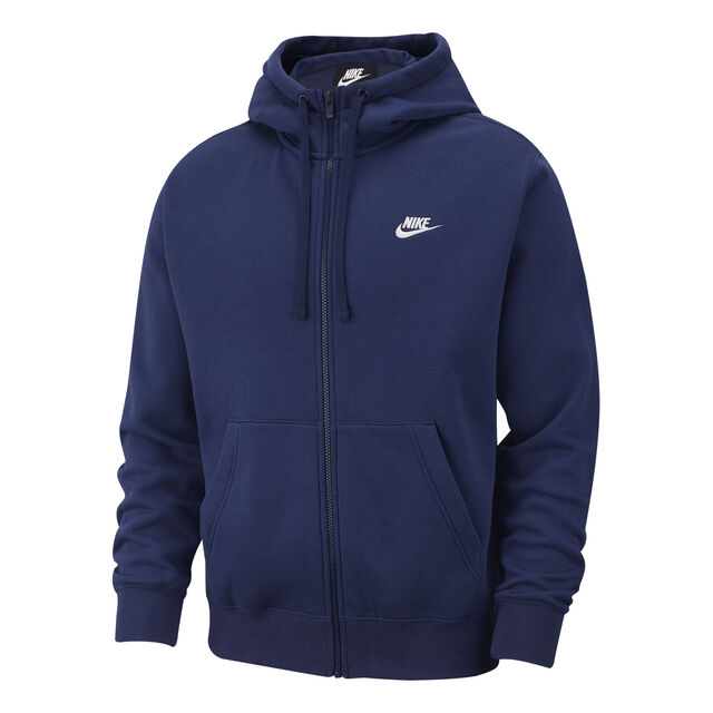 Buy Nike Sportswear Club Zip Hoodie Men Dark Blue, White online ...