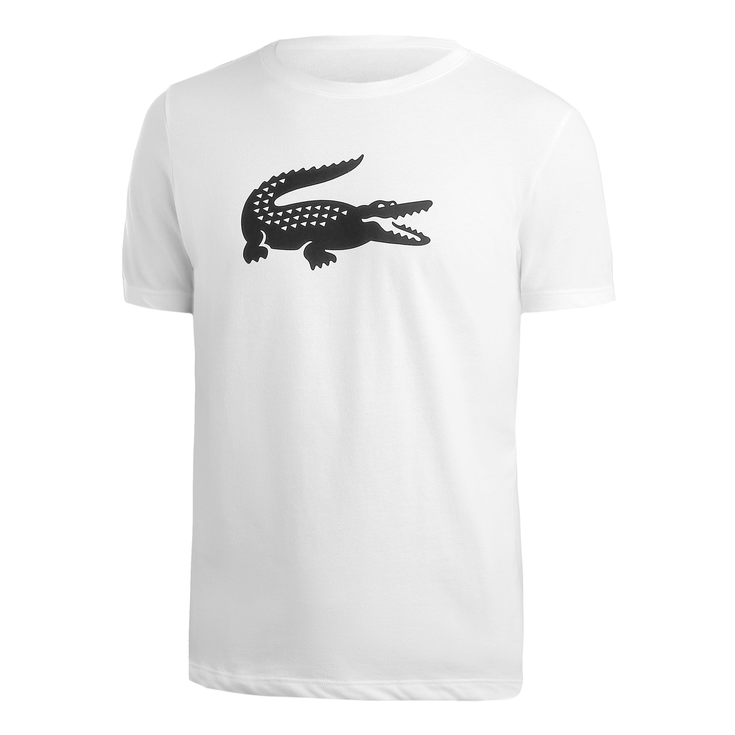 Black and white lacoste shirt on sale