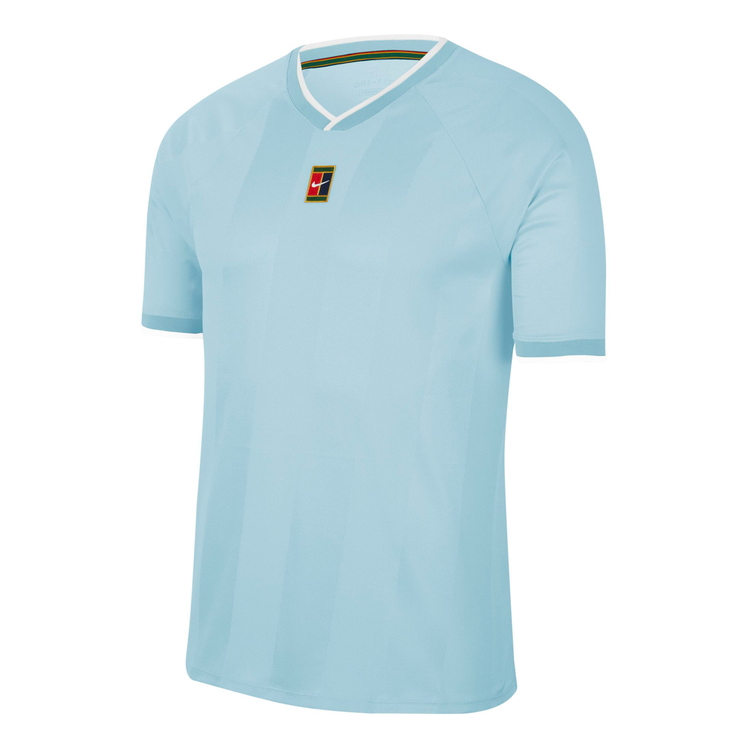 Court Breathe Slam T Shirt Men Light Blue White