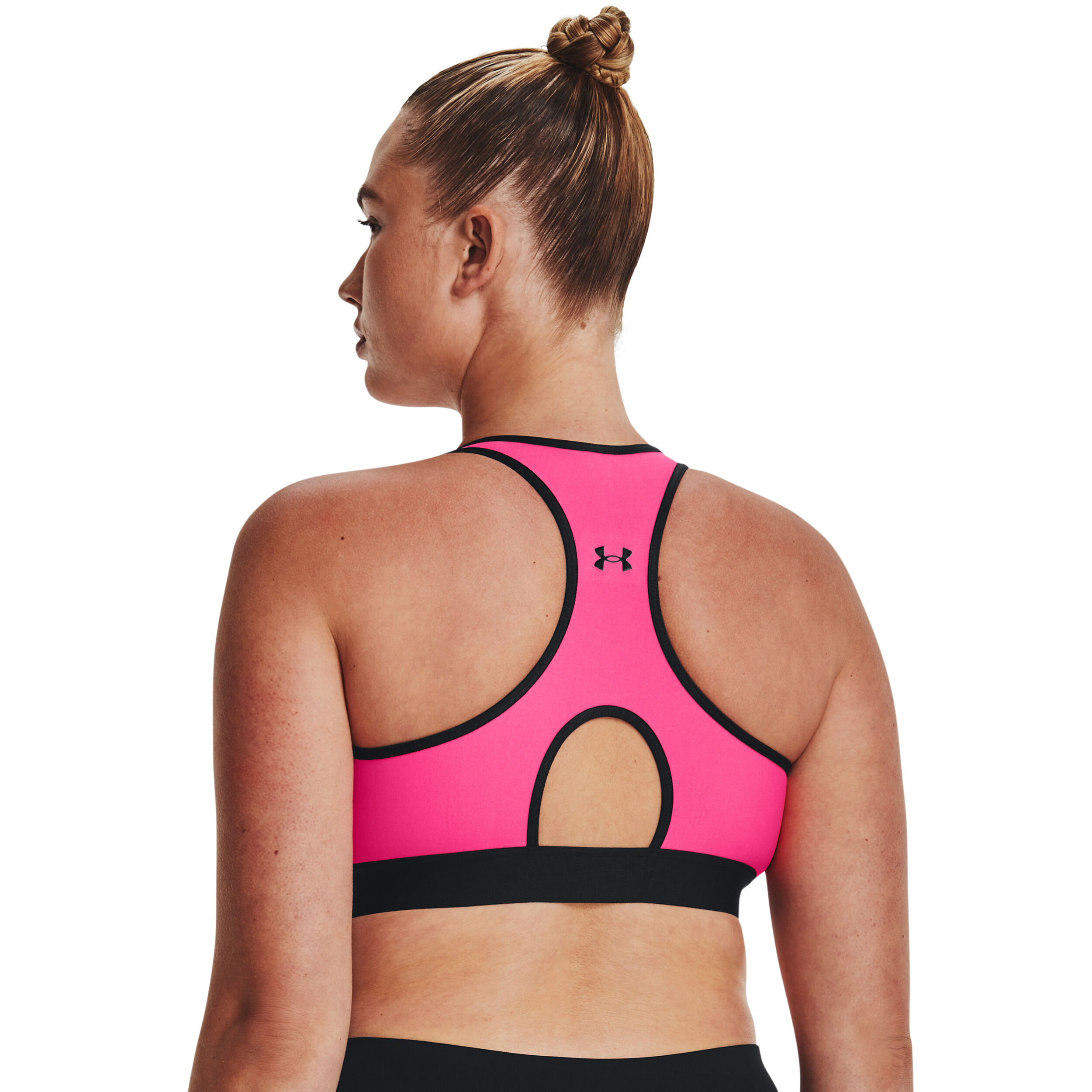 Under armour sports bra pink sales