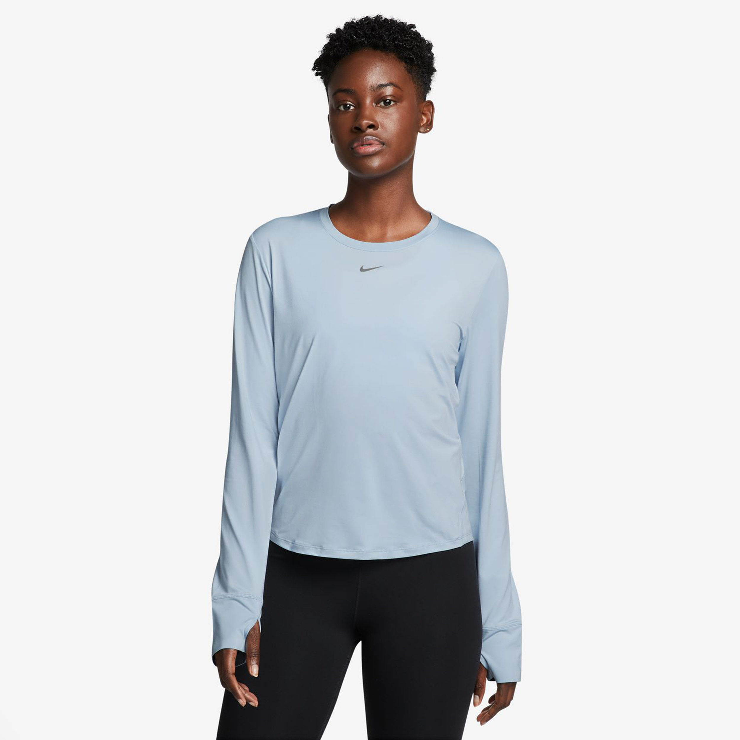One Classic Dri Fit Long Sleeve Women Light Blue