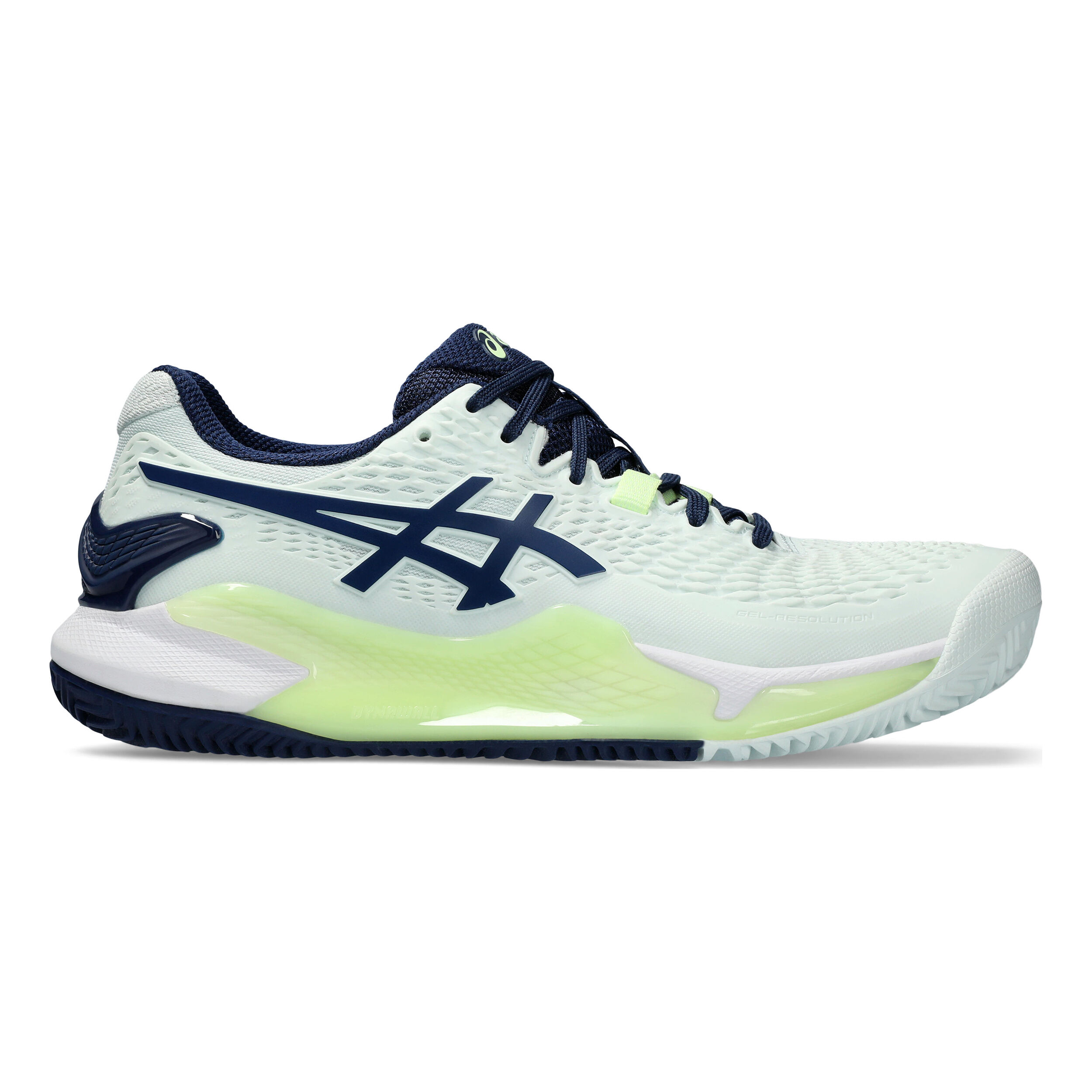 Buy ASICS Gel Resolution 9 Clay Court Shoe Women Mint Dark Blue online Tennis Point UK