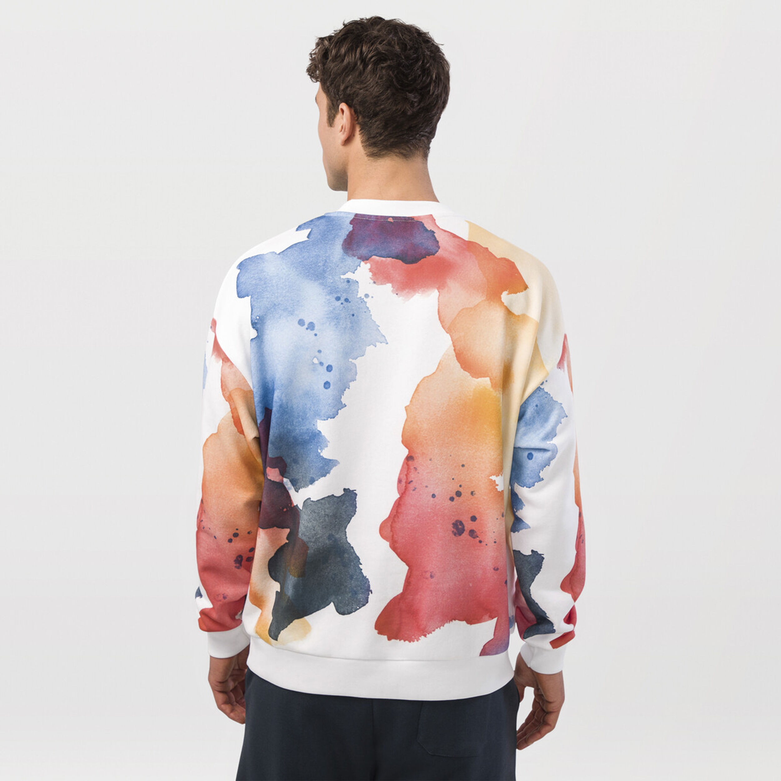 Motion Watercolor Sweatshirt Men Multicoloured