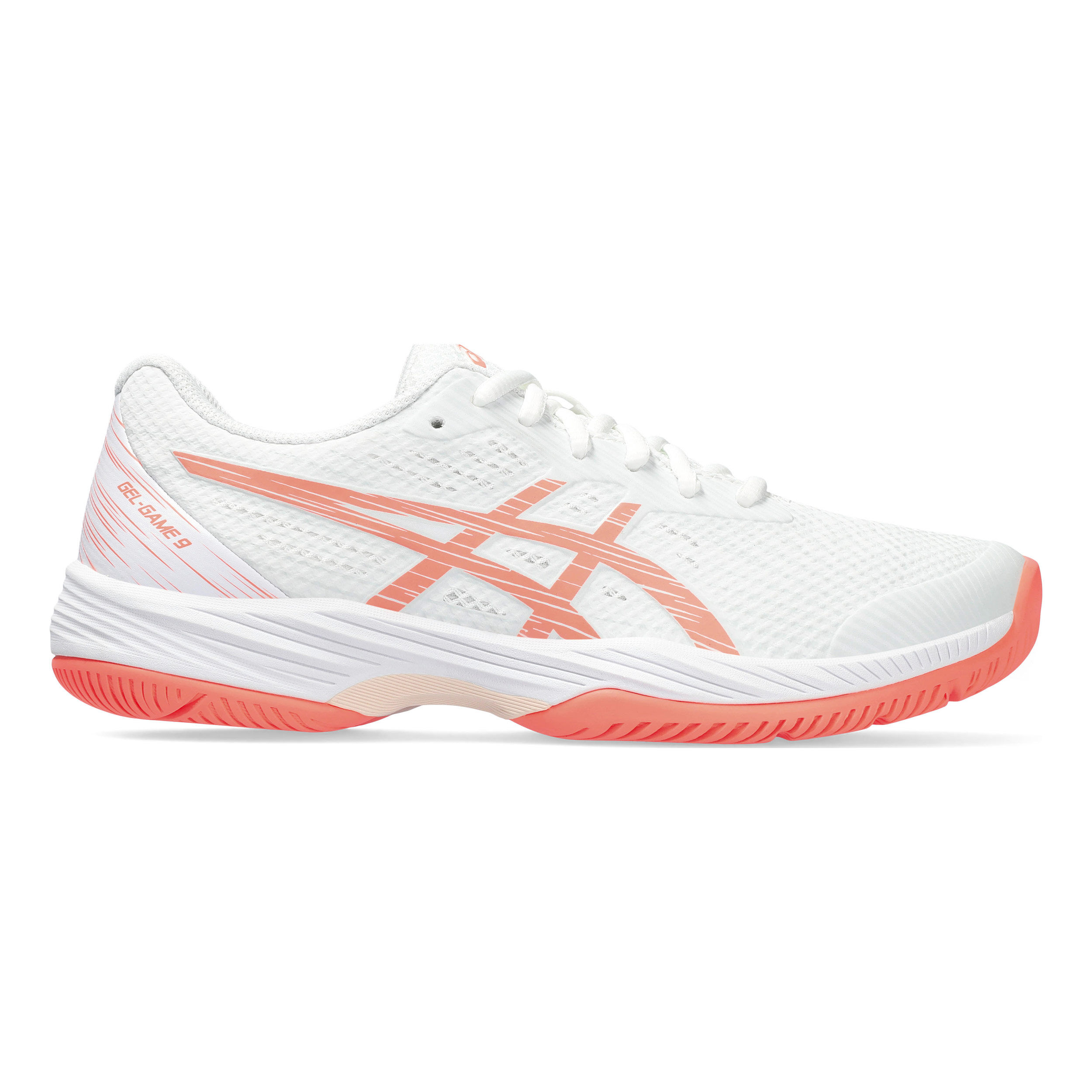 Buy ASICS Gel Game 9 All Court Shoe Women White Coral online