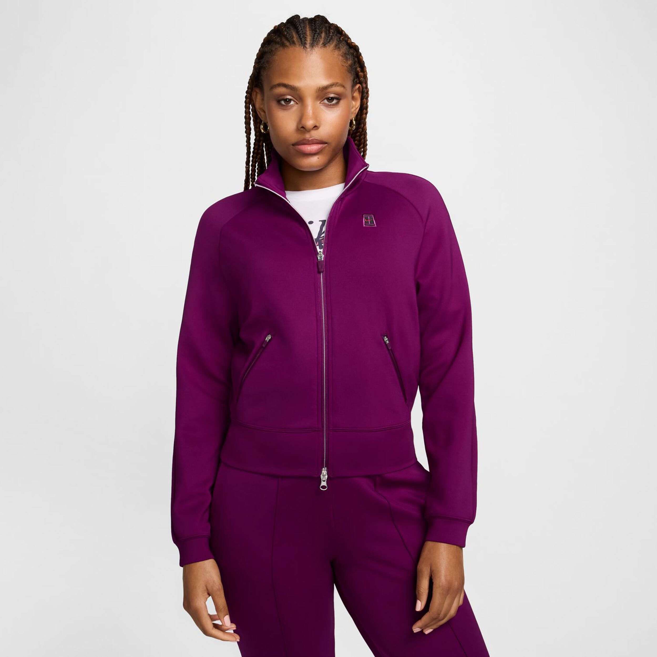 Buy Nike Court Heritage Zip Hoodie Women Berry online Tennis Point UK