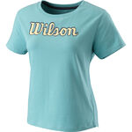 Wilson Clothing Wilson Sript Eco T-Shirt Women-Blue,Yellow