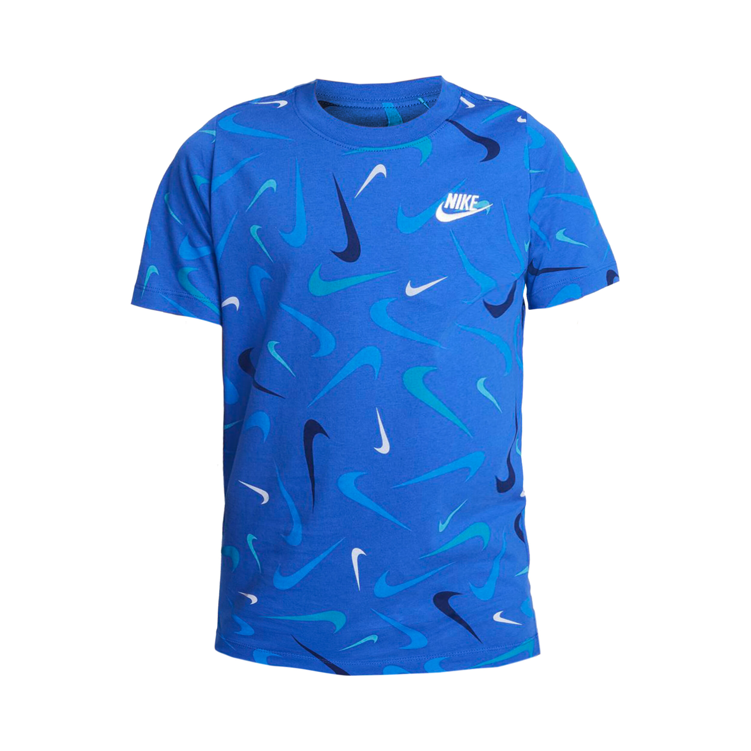 Buy Nike Sportswear All Over Print T Shirt Boys Blue Multicoloured online Tennis Point UK