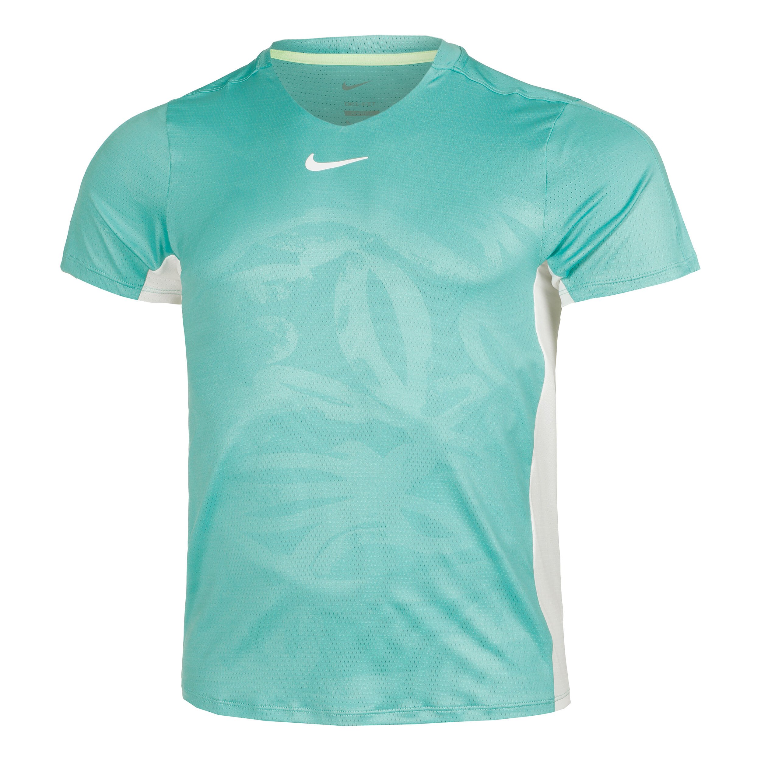 Buy Nike Dri Fit Court Printed T Shirt Men Turquoise White online