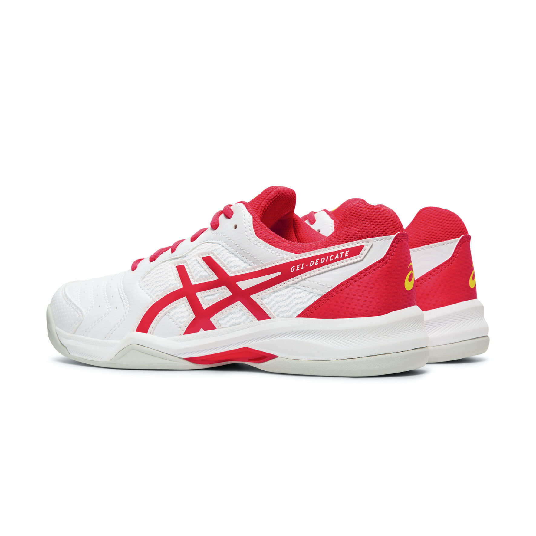 Asics women's gel-dedicate 6 tennis shoes - white/laser pink cheap