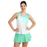 BIDI BADU Tennis apparel BIDI BADU Crew Racerback Tank Top Women-green, white