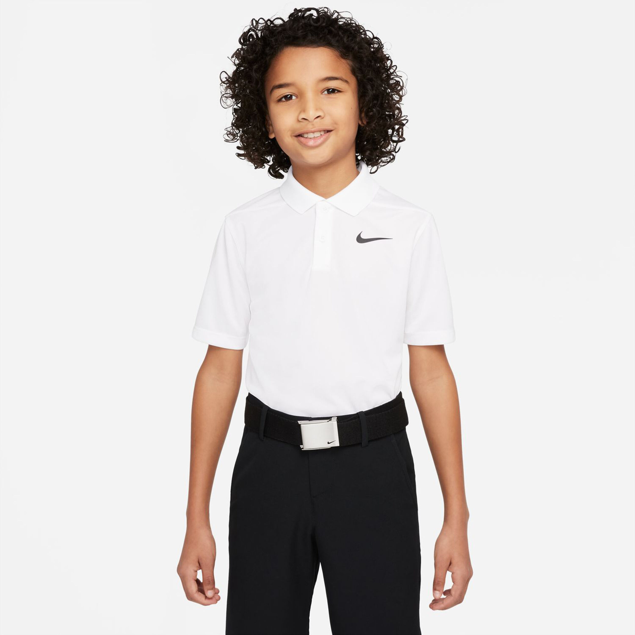 Dri Fit Victory Polo Boys White Black