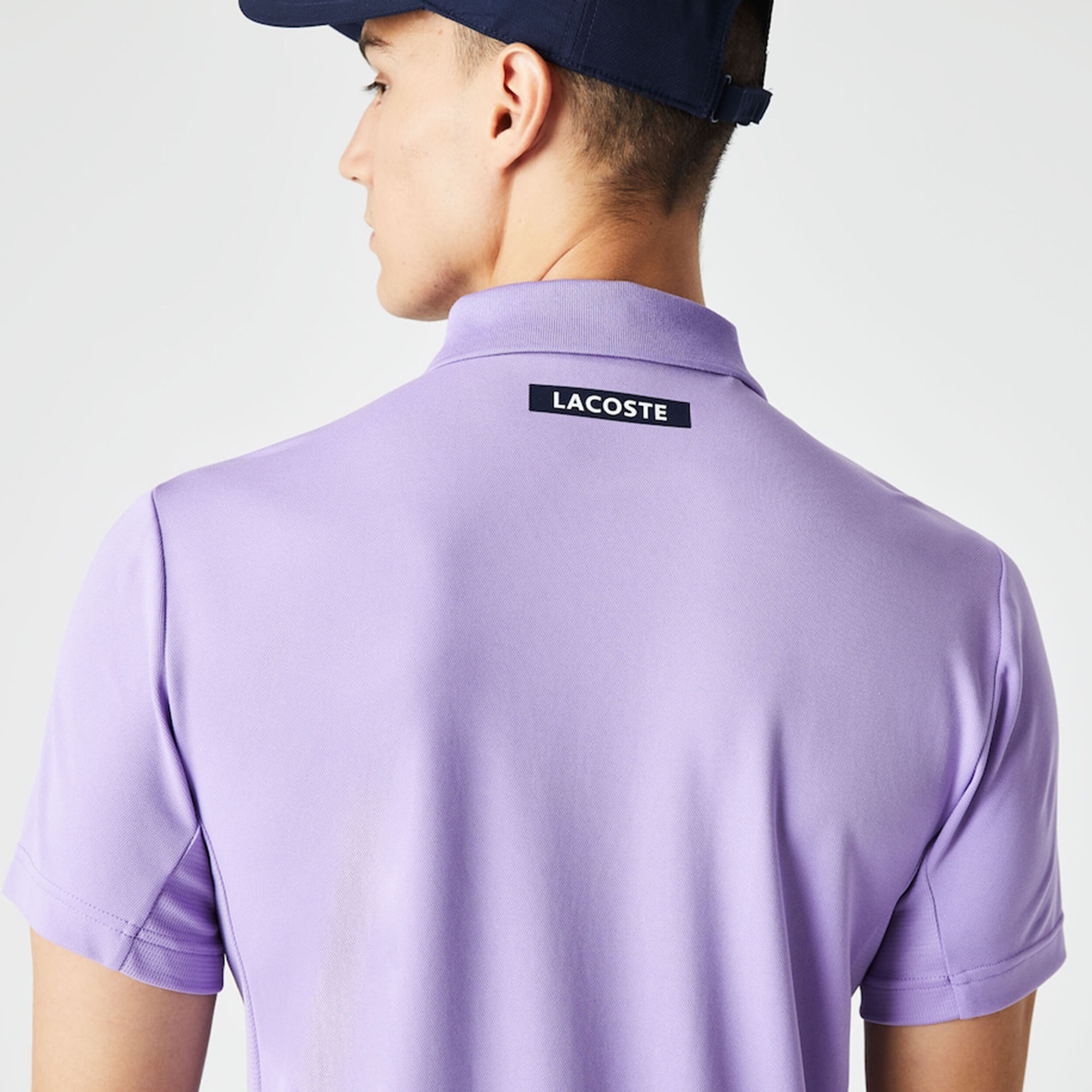 Polo lacoste lilla hot sale