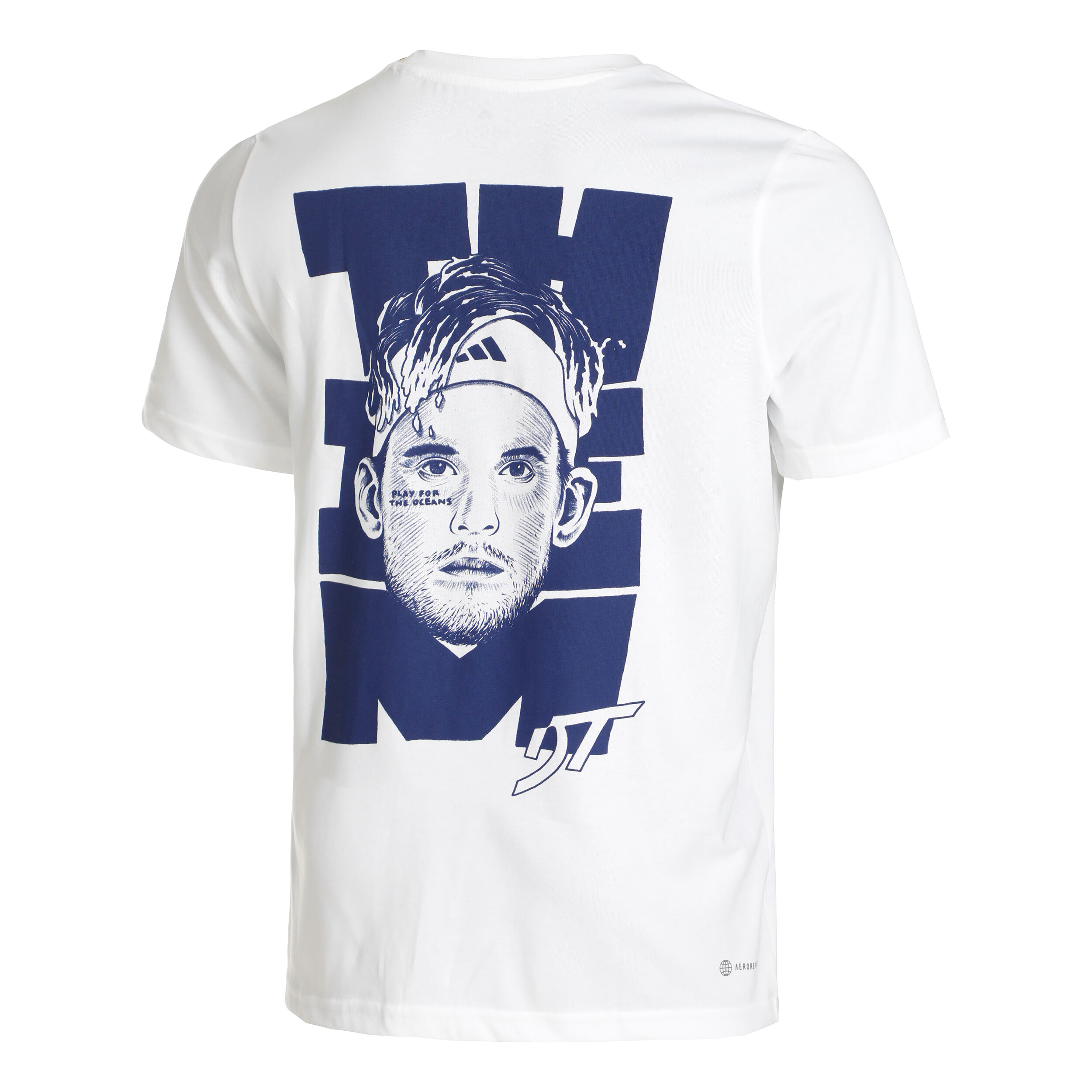 Thiem Graphic T Shirt Men White Blue