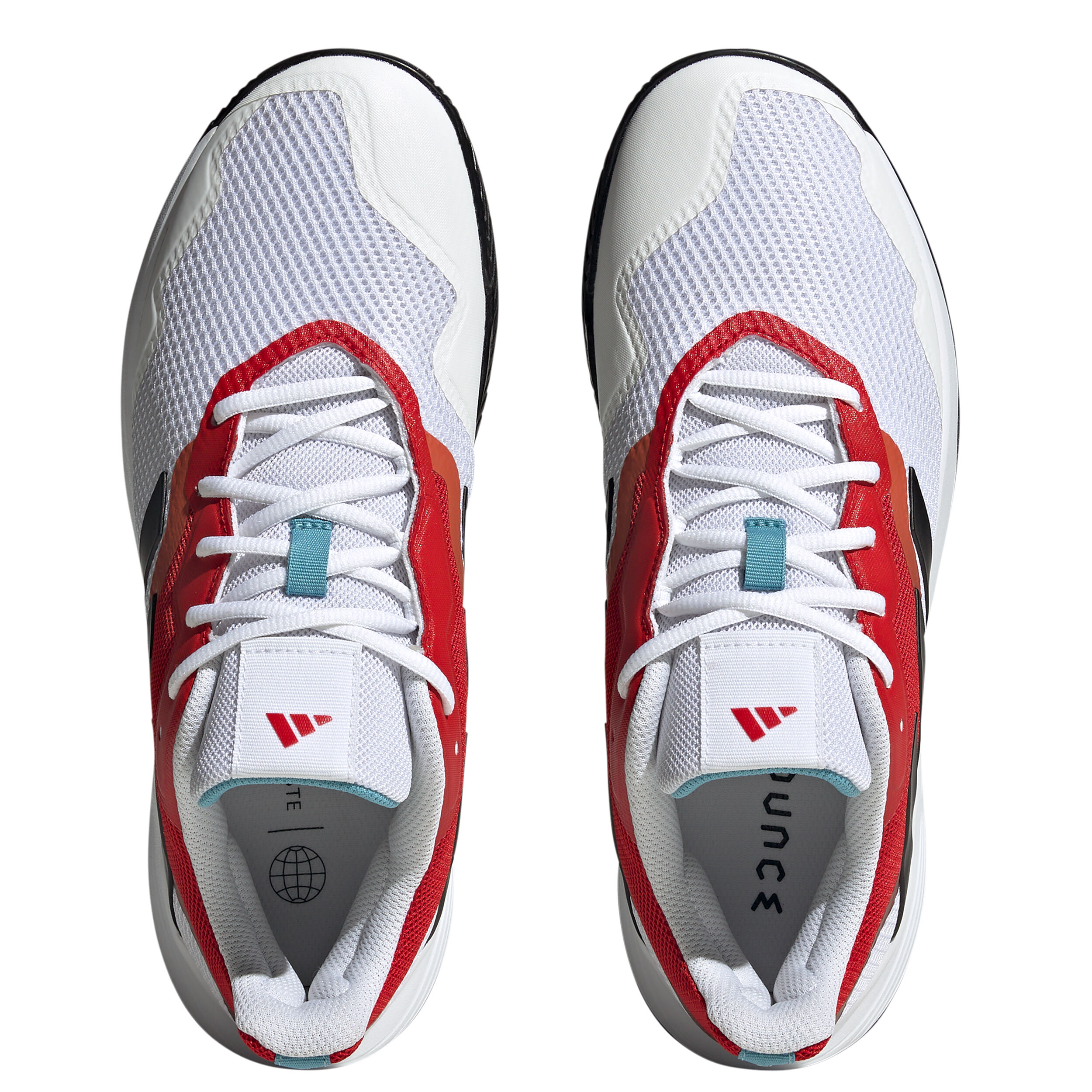 Mens adidas shoes red and white online