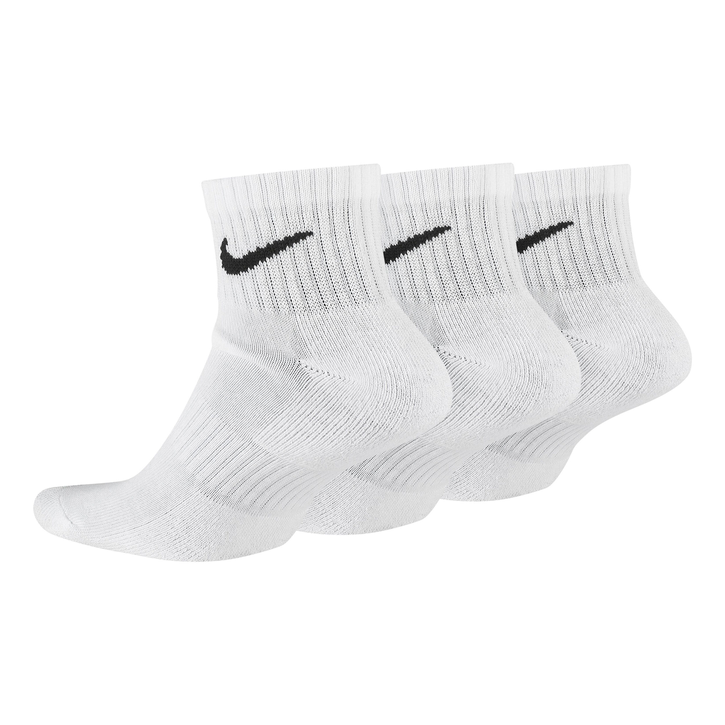 Buy Nike Everyday Cush Ankle Sports Socks 3 Pack White Black