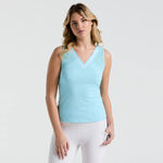 Original Penguin Clothing Original Penguin Colorblock Tank Top Women-Light Blue