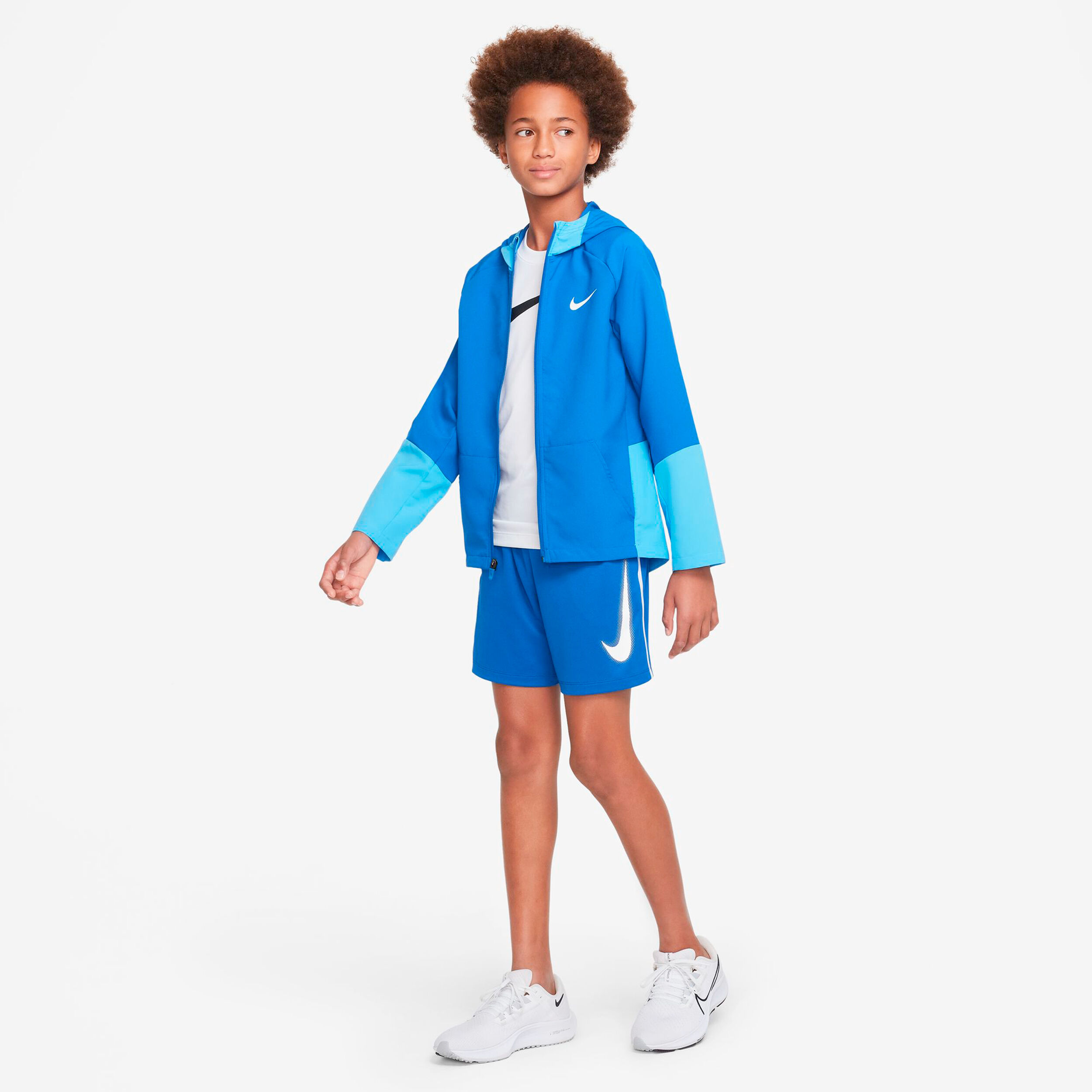 Buy Nike Dri Fit Graphic Shorts Boys Blue White online Tennis