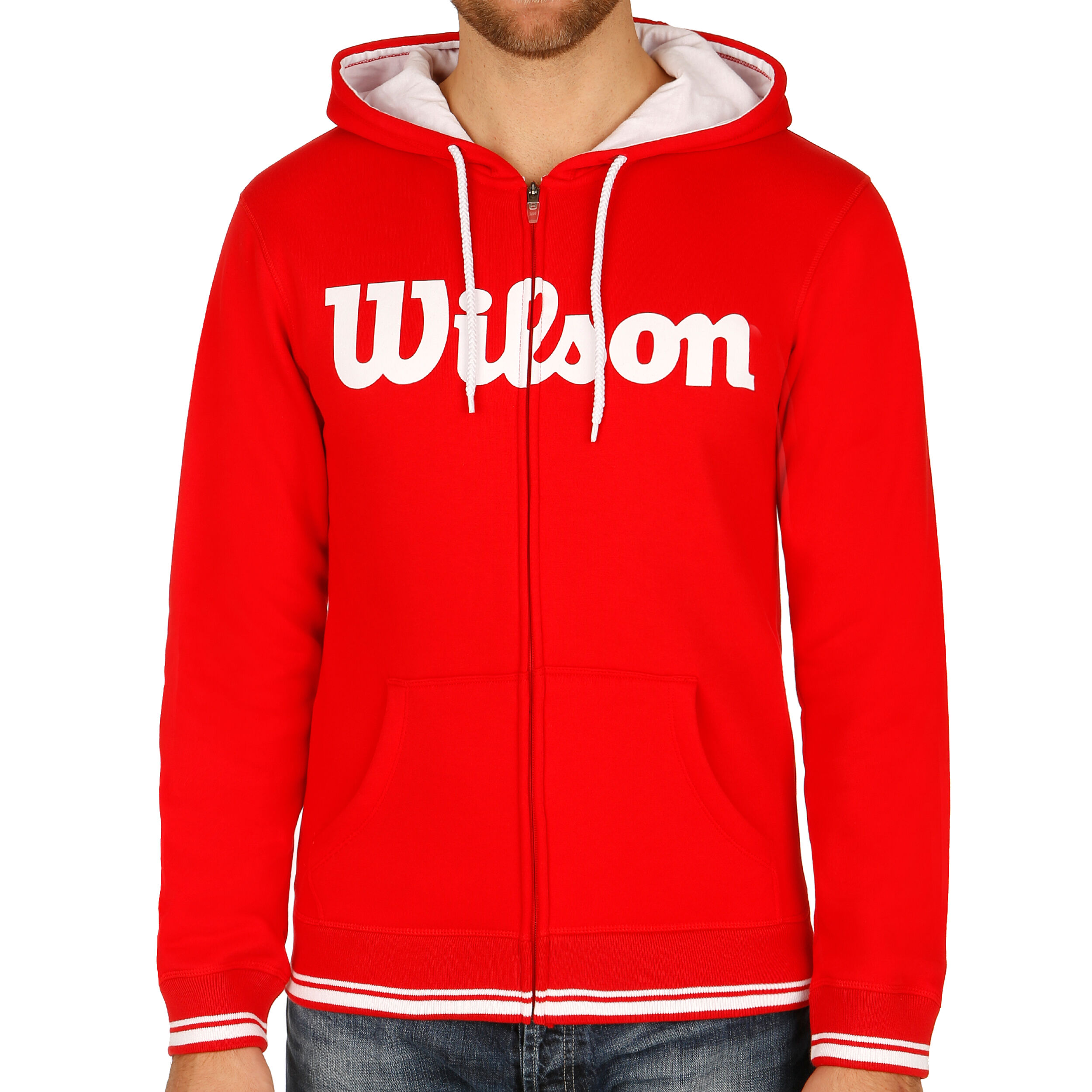 Buy Wilson Team Script Zip Hoodie Men Red White online Tennis Point UK