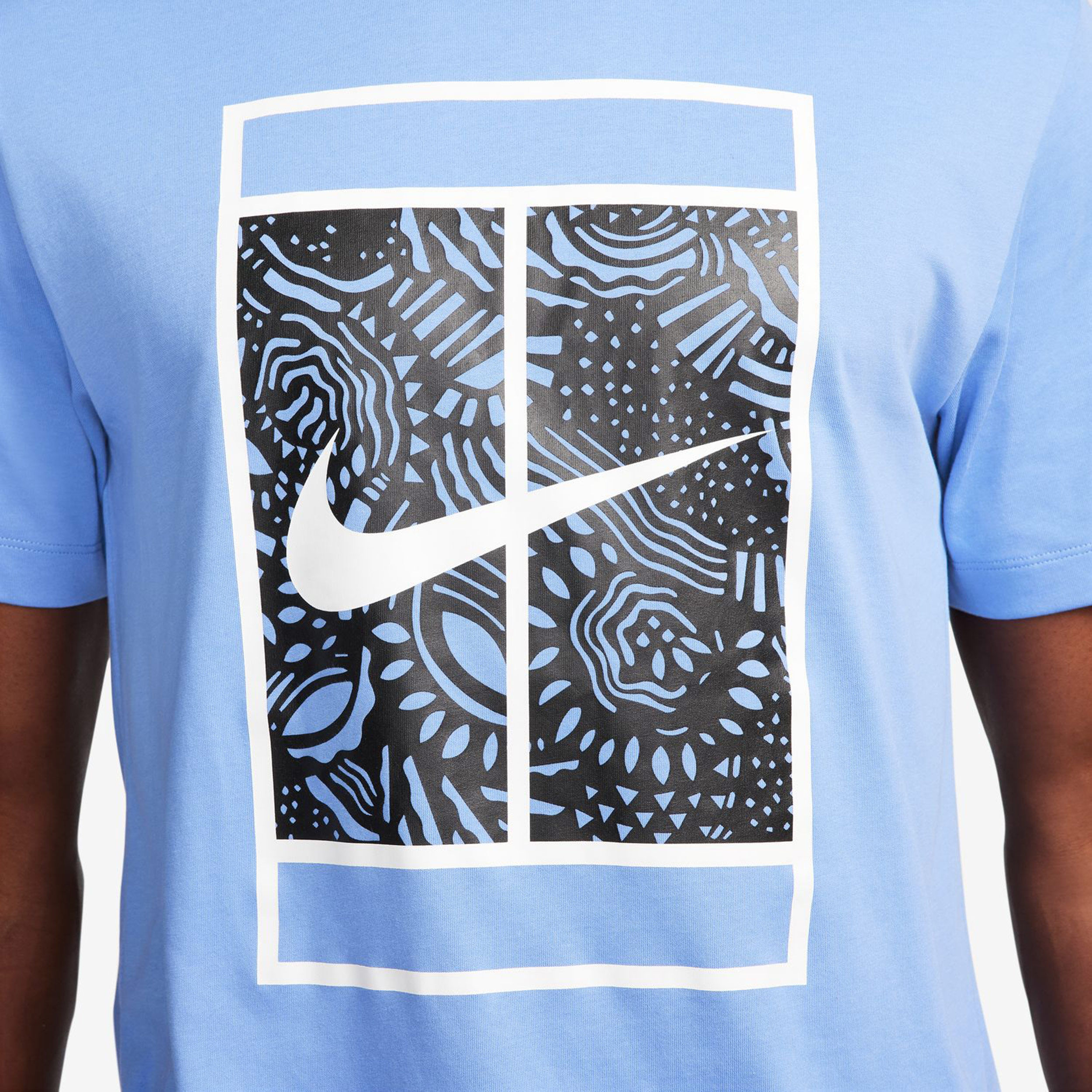 Blue and white nike shirt store