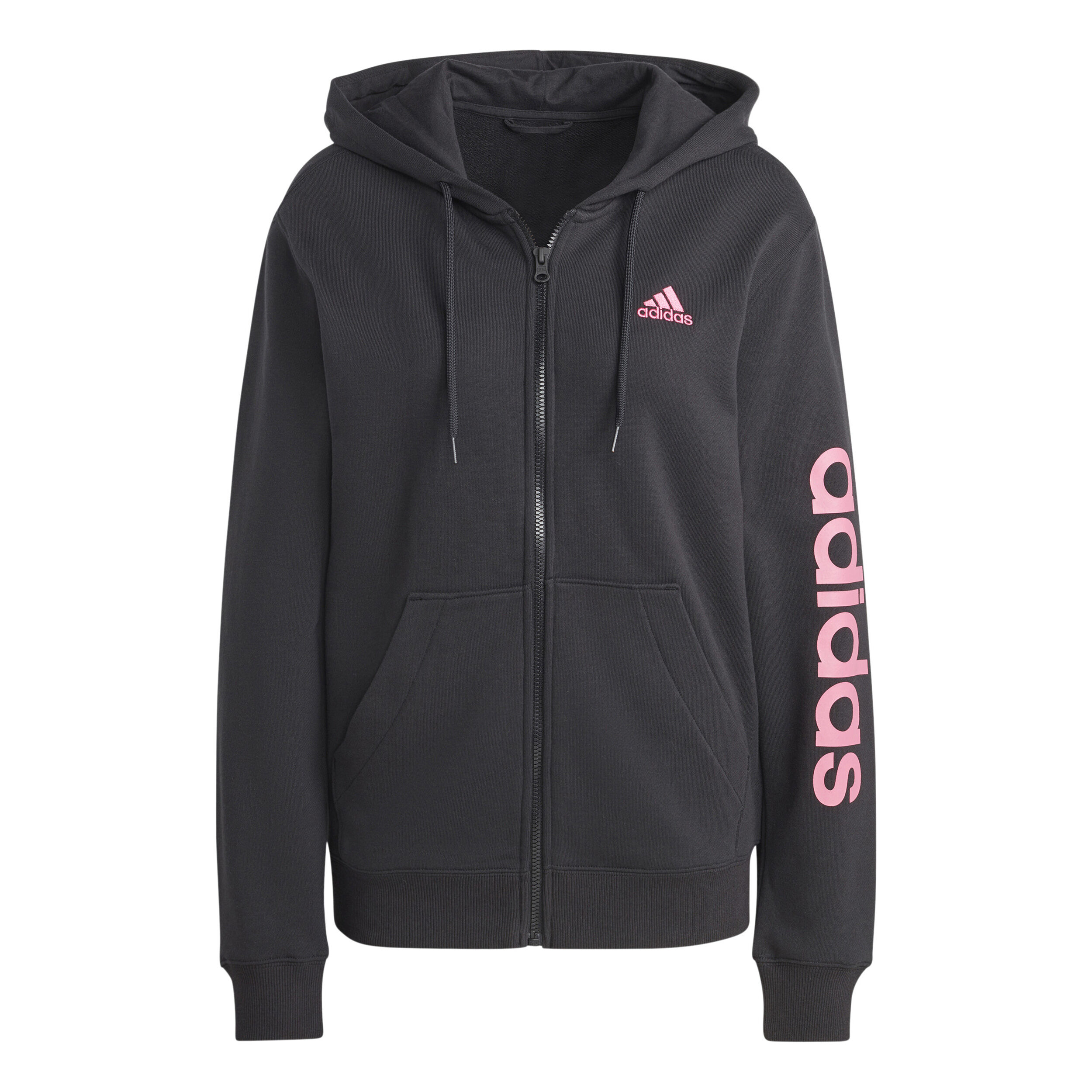 Pink and black adidas hoodie 2025