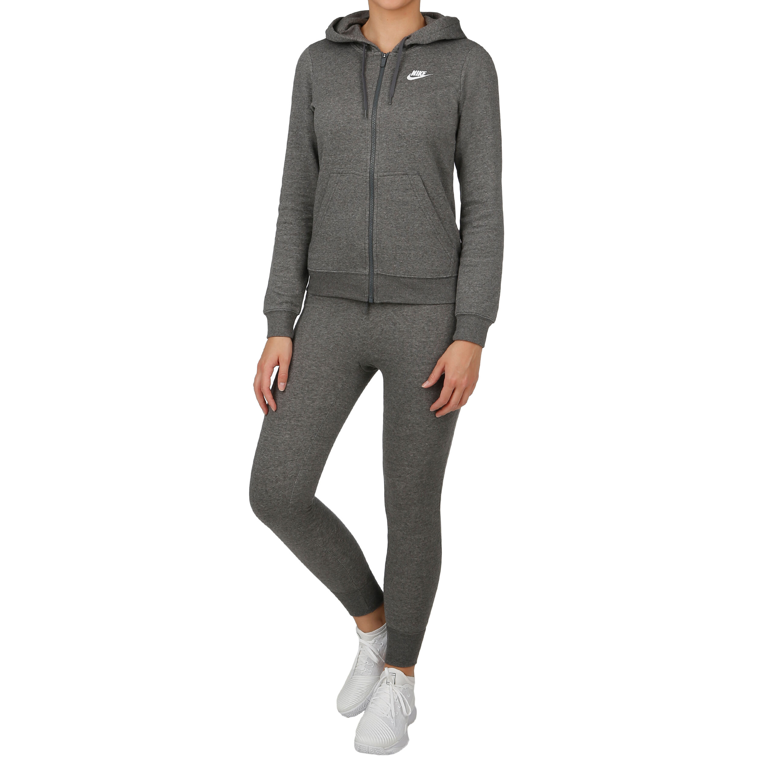 Sportswear Tracksuit Women Dark Grey White
