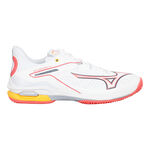 Mizuno Tennis shoes Mizuno Wave Exceed Tour 6 All Court Shoe Women-White,Coral