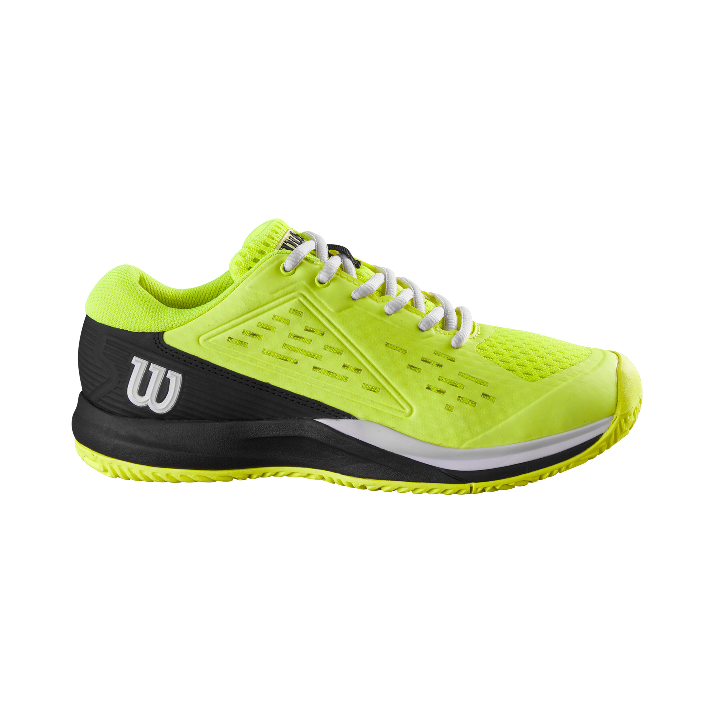 Buy Wilson Rush Pro Ace All Court Shoe Kids Neon Yellow Black