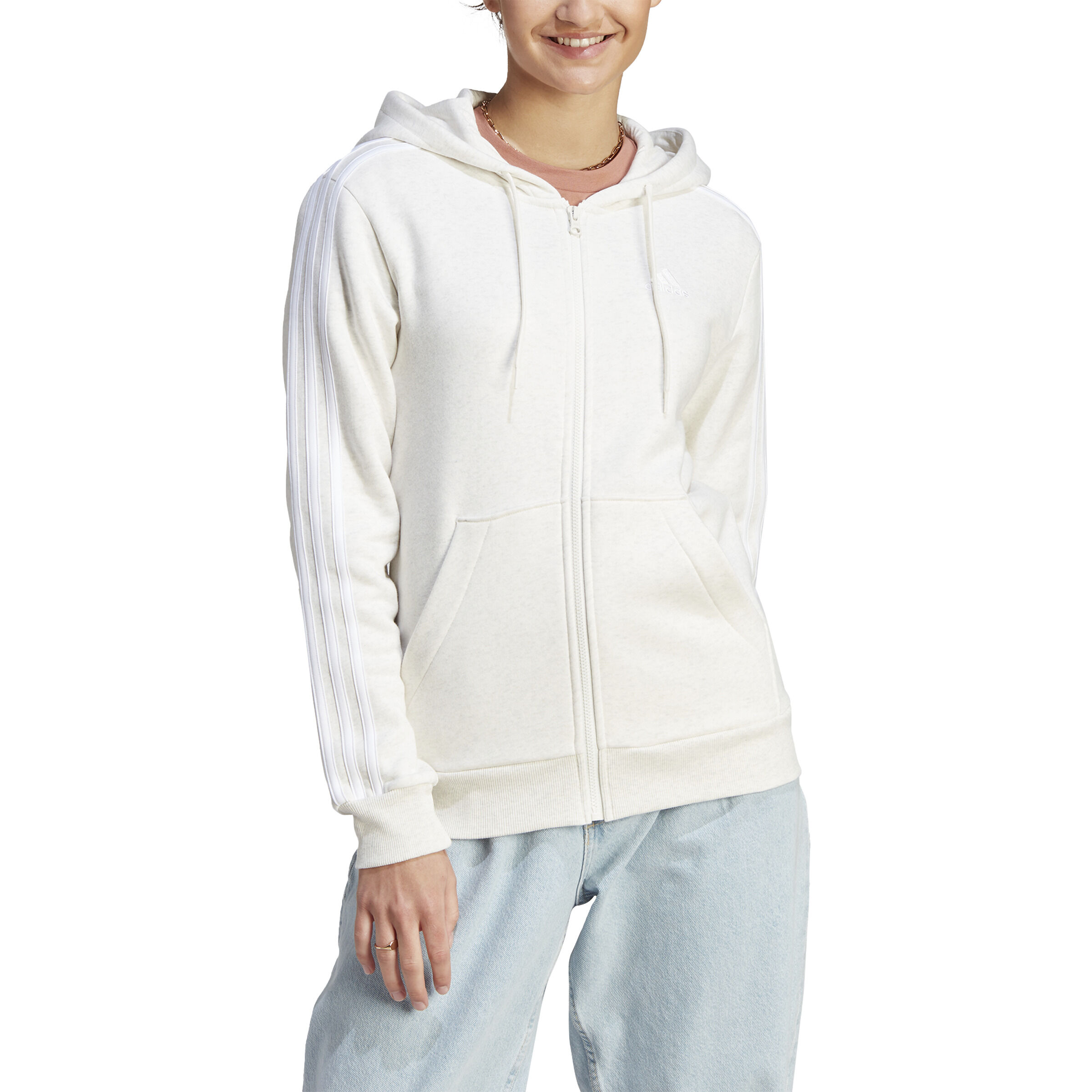 White zip sale hoodie