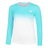 Crew Gradiant Long Sleeve Women-Turquoise,White