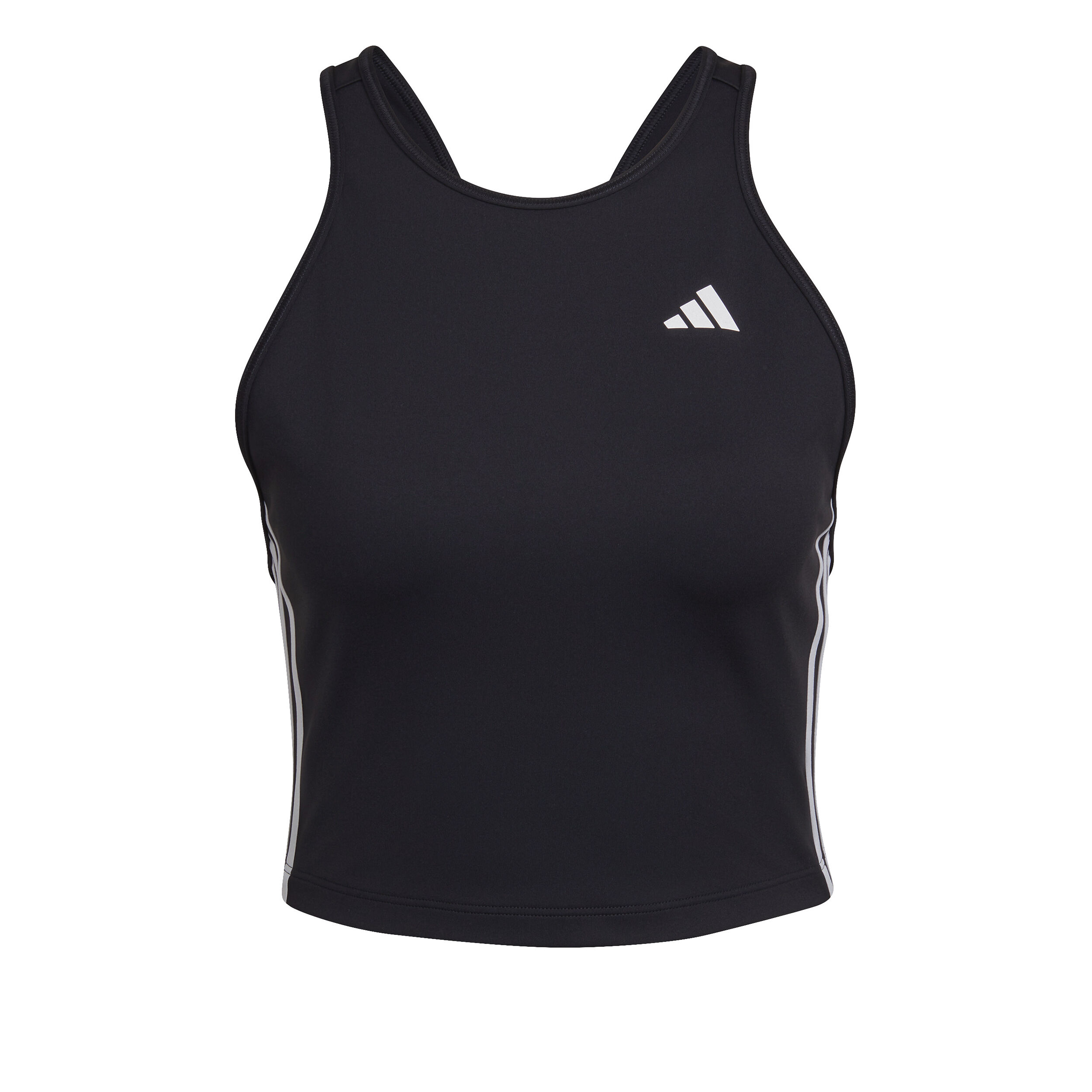 AEROREADY Made For Training 3 Stripes Crop Tank Top Women Black White